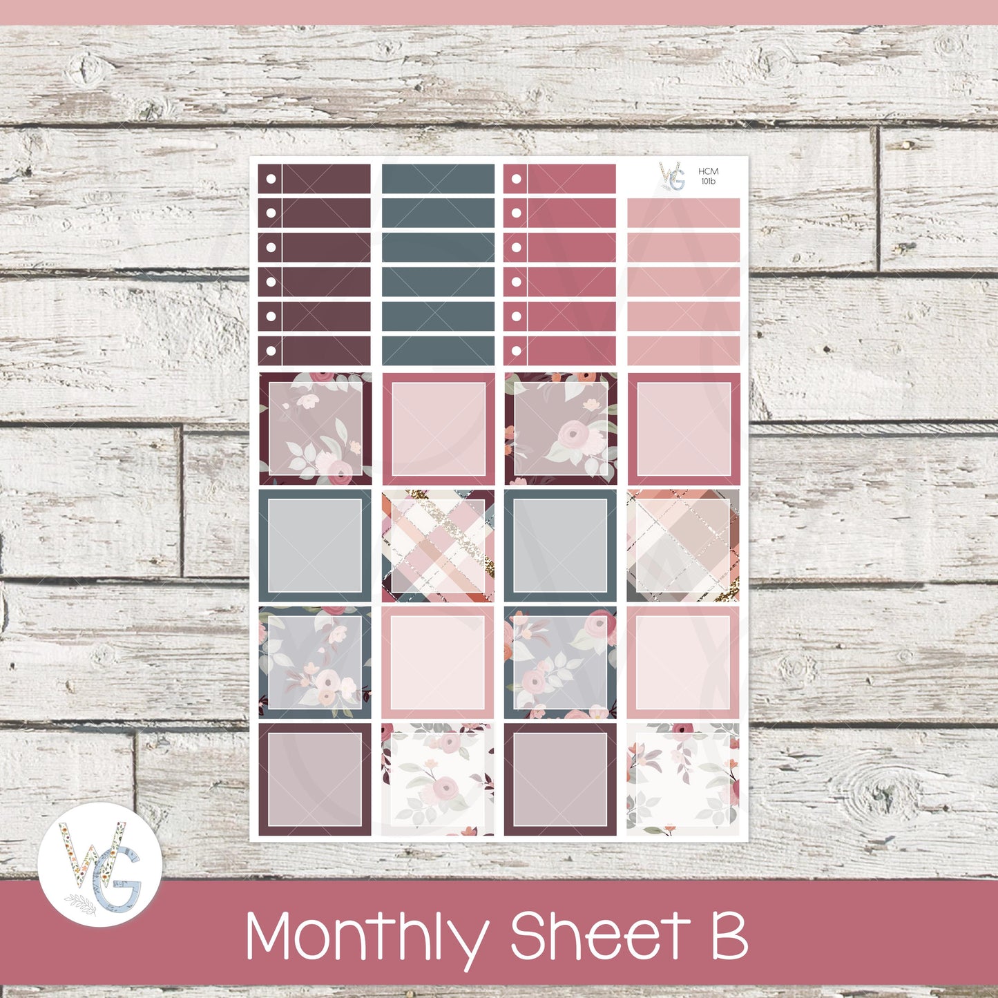 Hobonichi Cousin (A5) Monthly Planner Stickers β’ HM-101