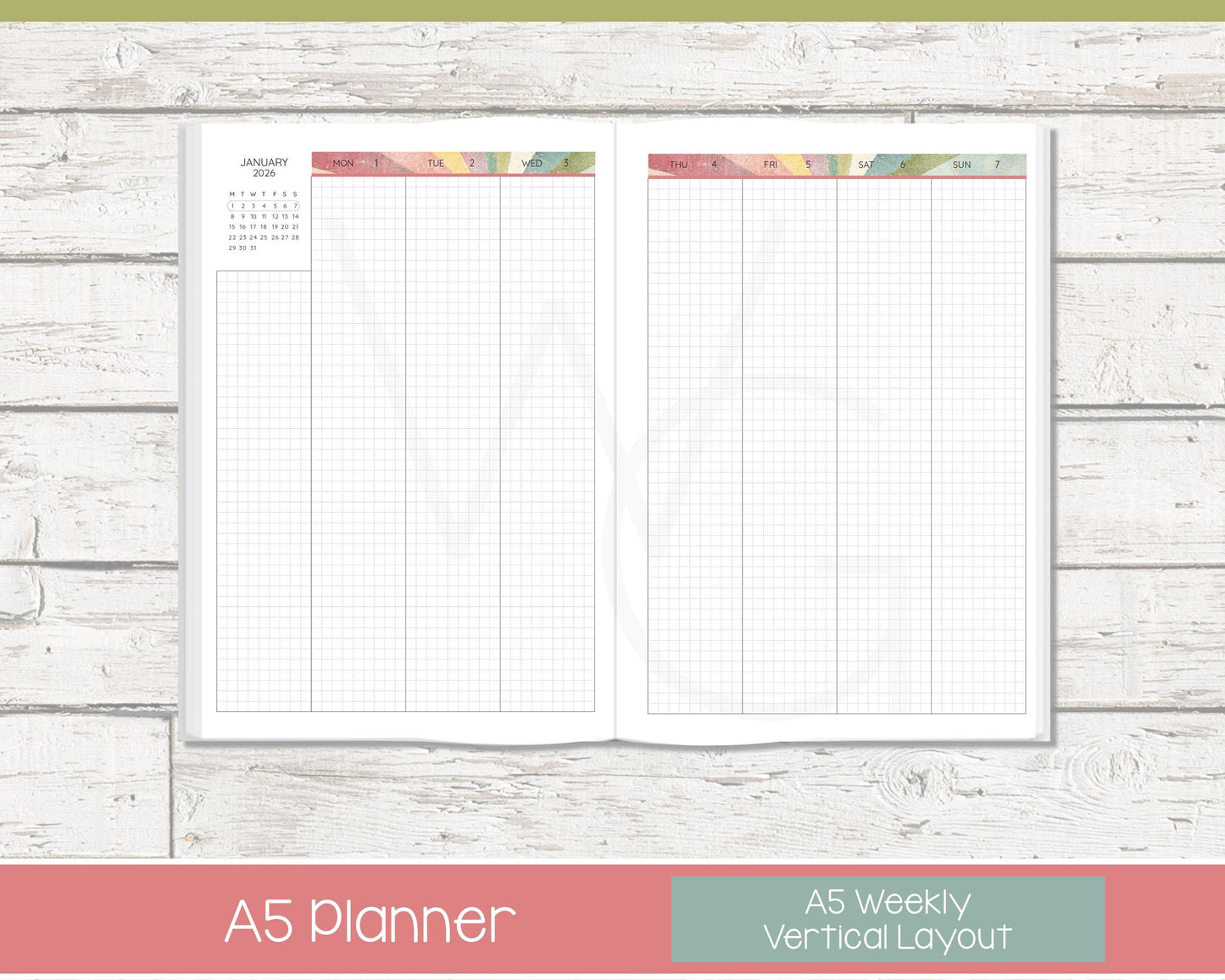 2026 Complete Personalized Planner | Month, Week, Day Planner | Grid Layout | Shine On