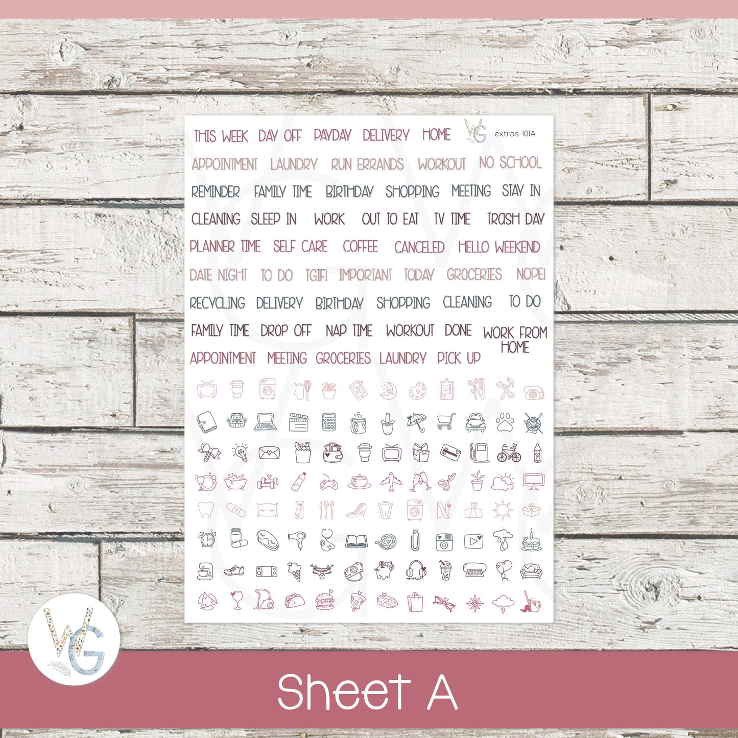 Planner Stickers • Extras • Icons • Planner Stickers • EX-101