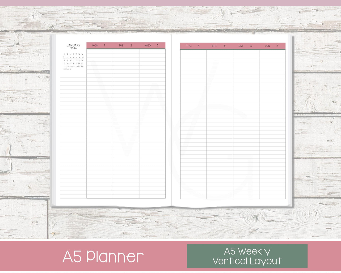 2026 Complete Personalized Planner | Month, Week, Day Planner | Lined Layout | Petal Parade