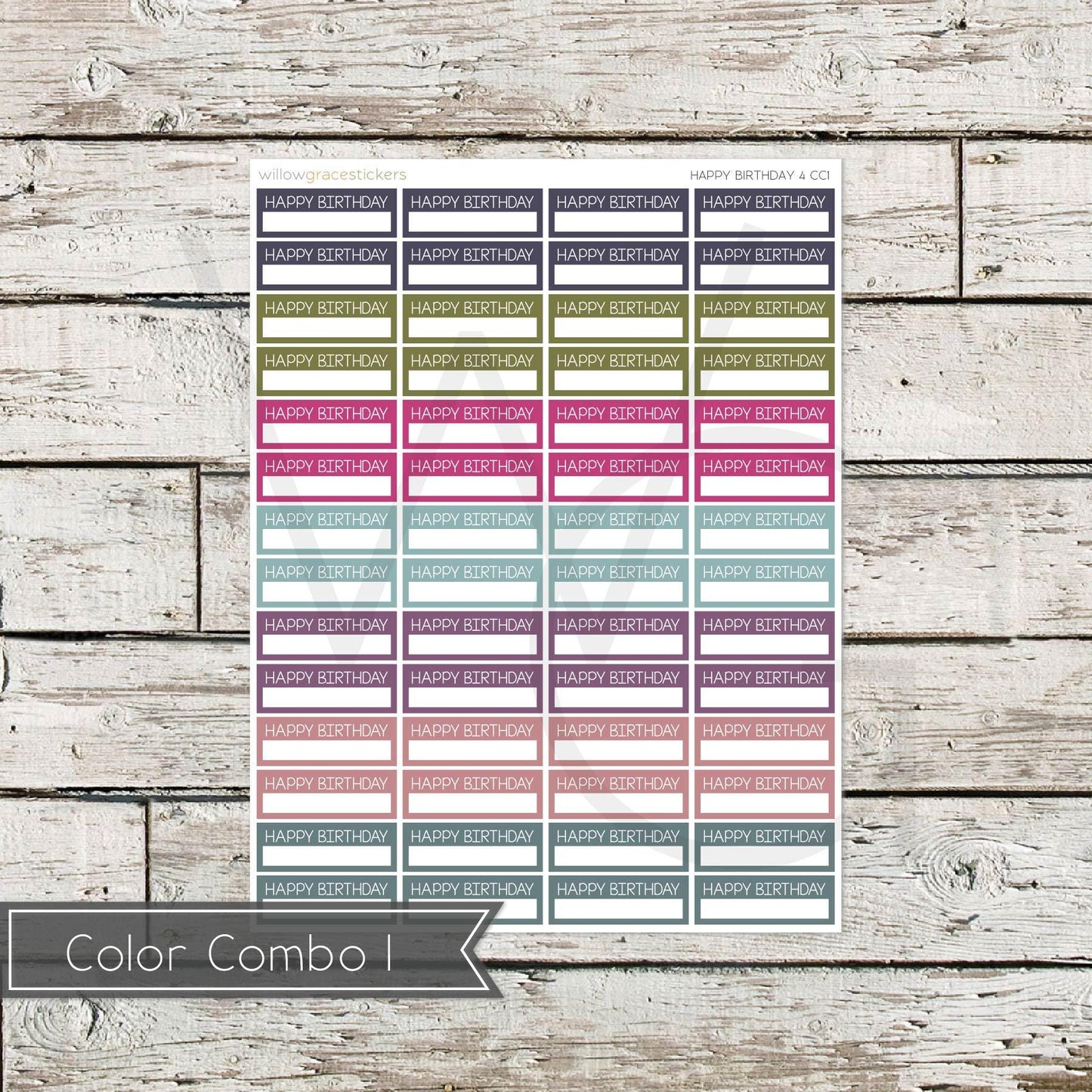 Birthday Tracker • Functional Planner Stickers