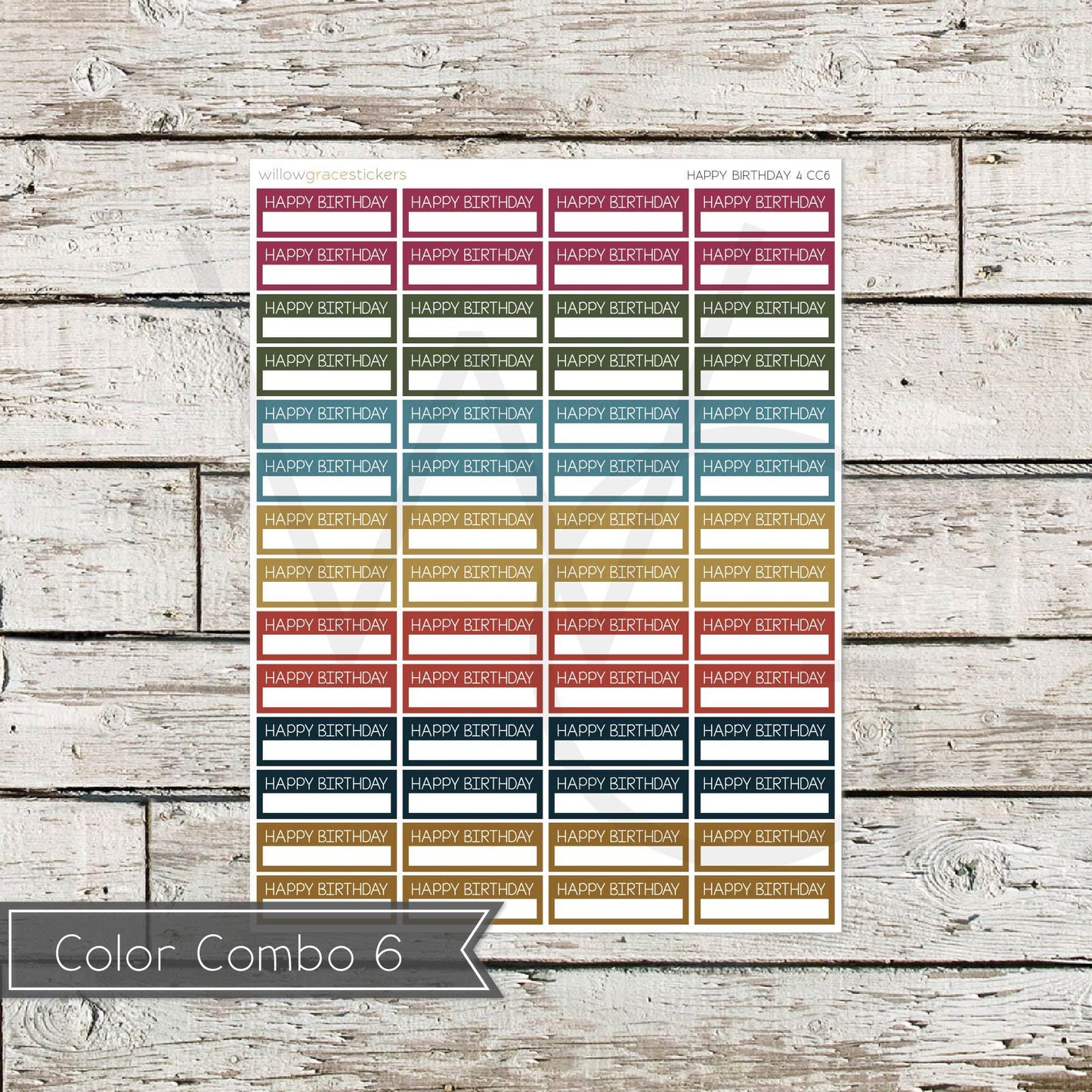 Birthday Tracker • Functional Planner Stickers