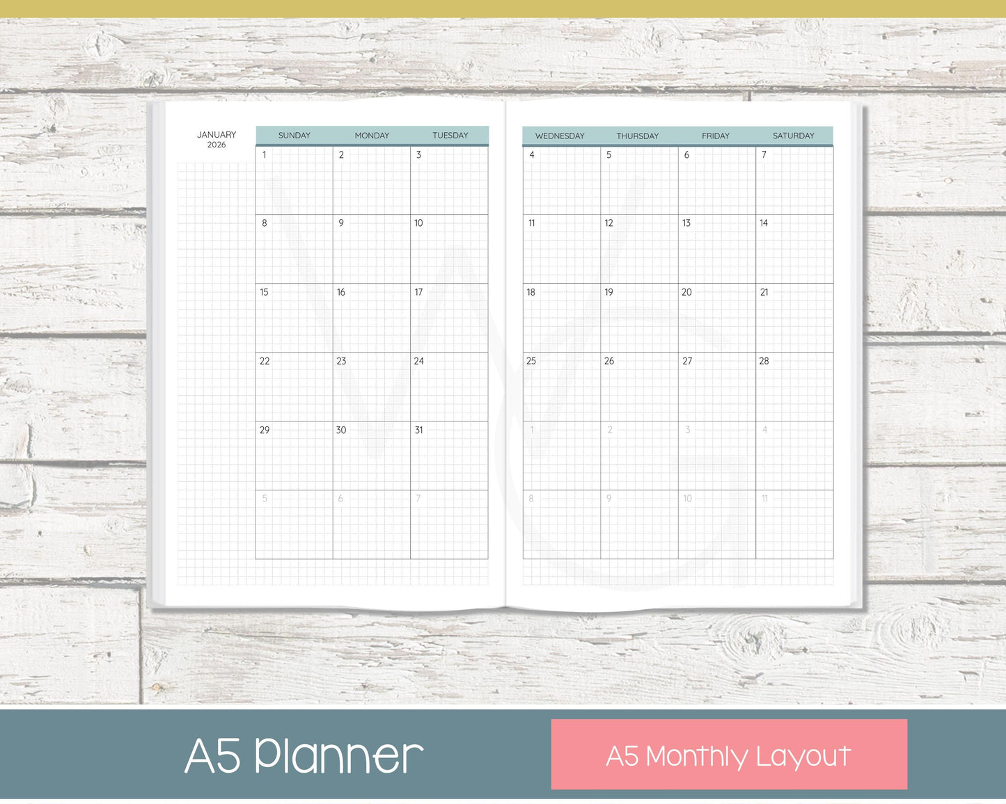 2026 Complete Personalized Planner | Month, Week, Day Planner | Grid Layout | Chevron Rainbow