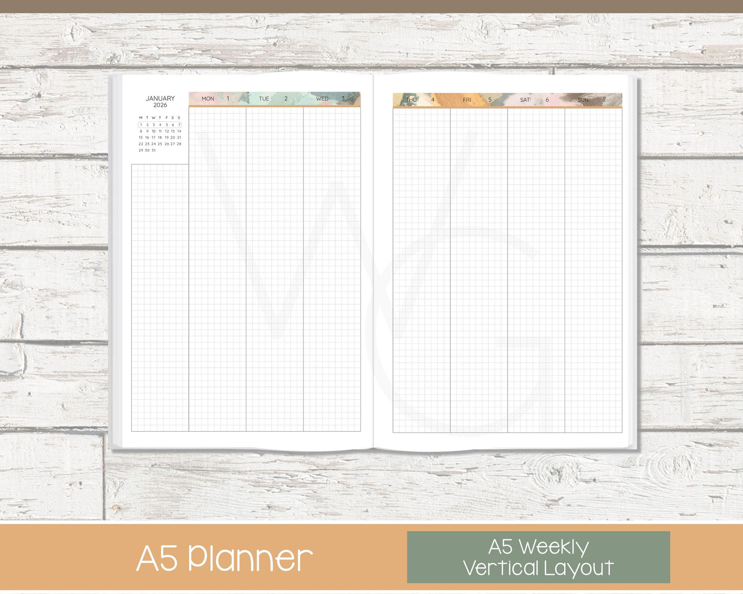 2026 Complete Personalized Planner | Month, Week, Day Planner | Grid Layout | Bloom