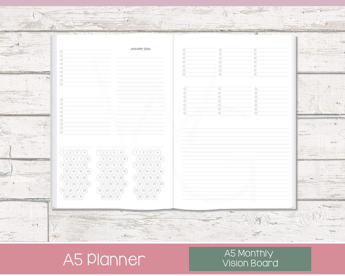 2026 Weekly Personalized Planner | Vertical Weekly Planner | Lined Layout | Petal Parade