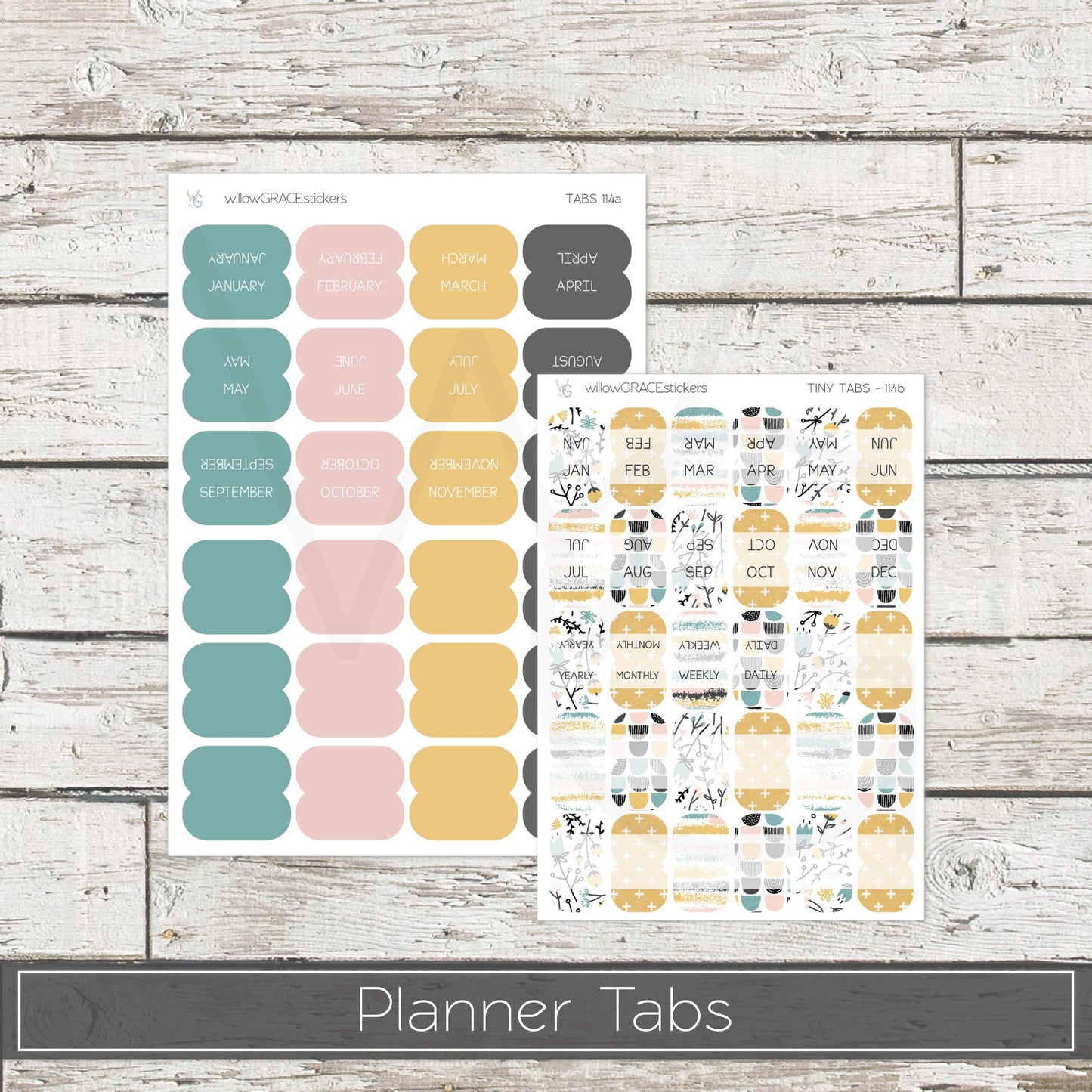 Planner Tabs • Tab Stickers • Planner Stickers • TB-114