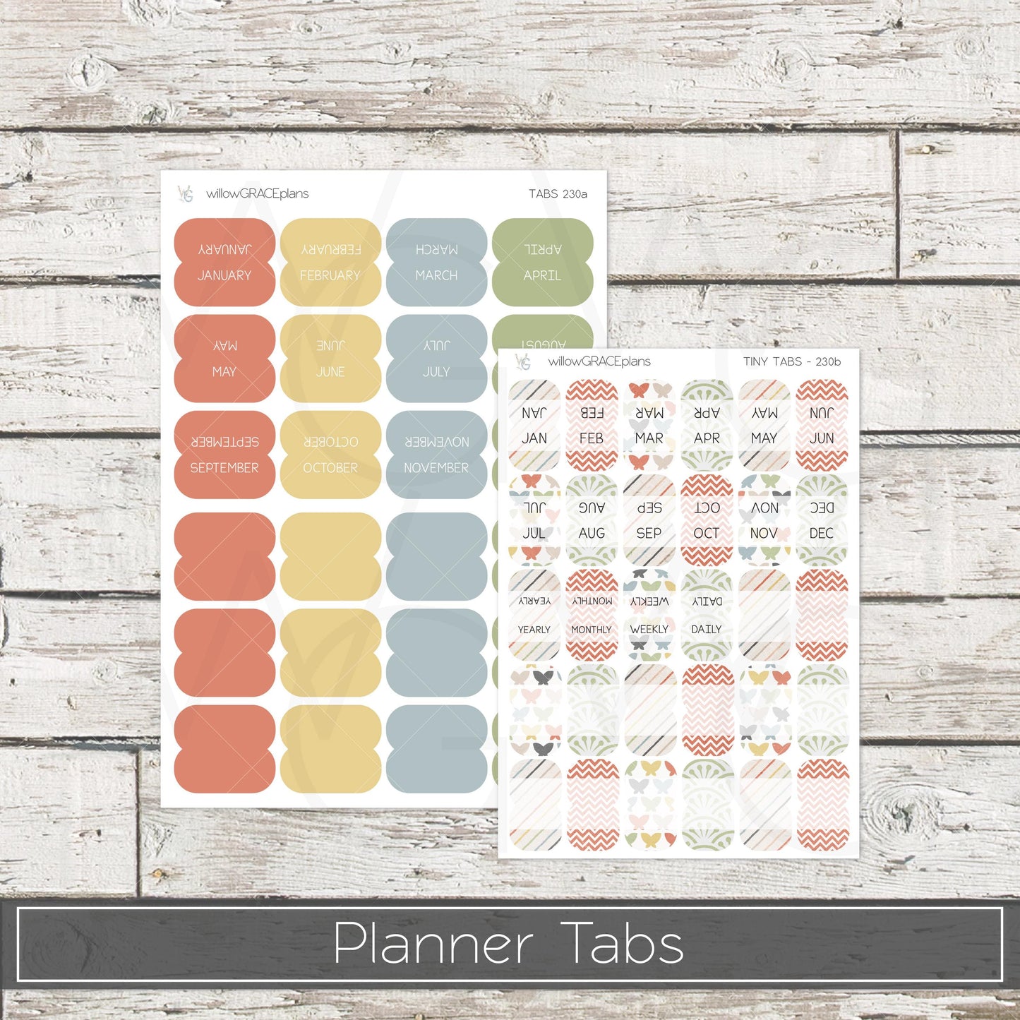 Planner Tabs • Tab Stickers • Planner Stickers • TB-230