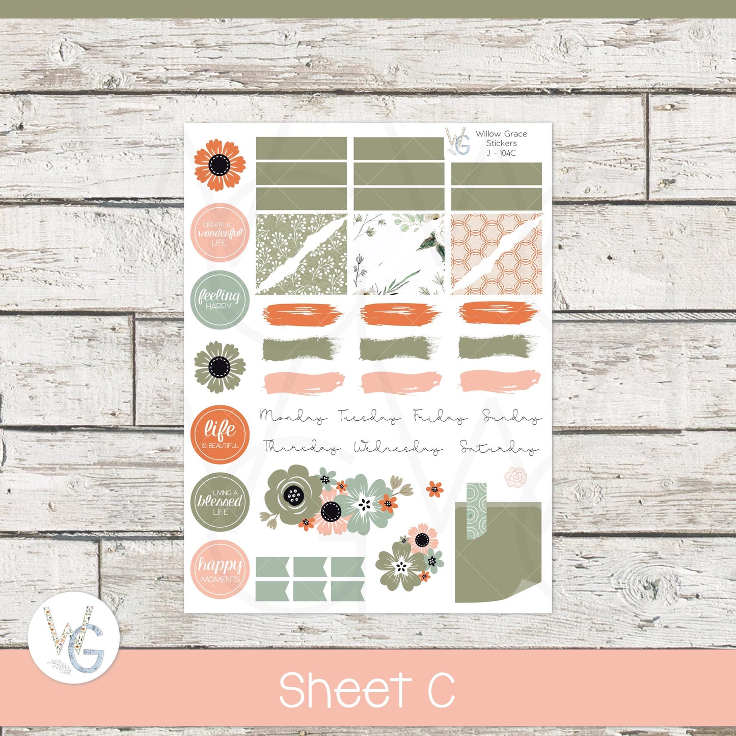 Journaling Stickers • Planner Stickers • JOUR-104