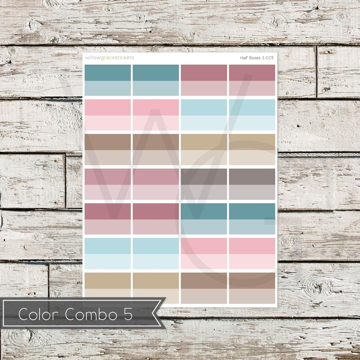 Half Boxes • Functional Planner Stickers (HB3)
