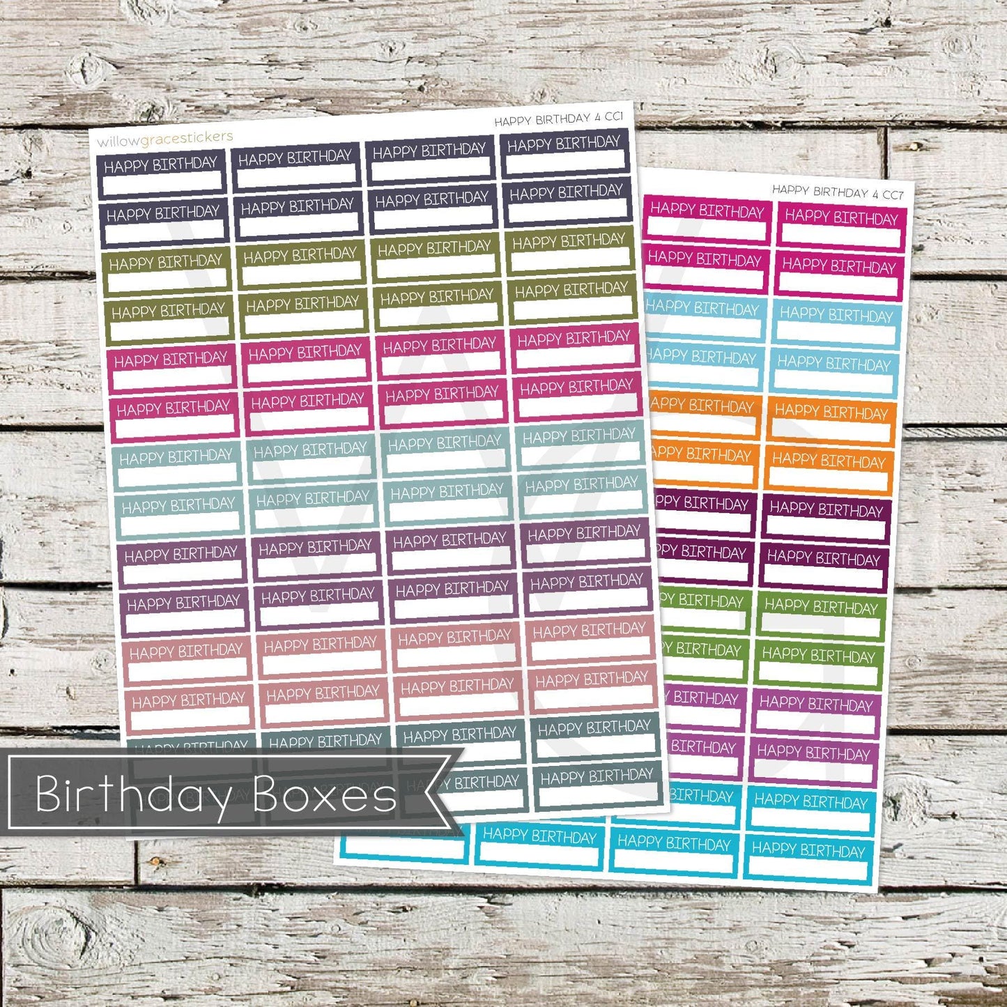 Birthday Tracker • Functional Planner Stickers