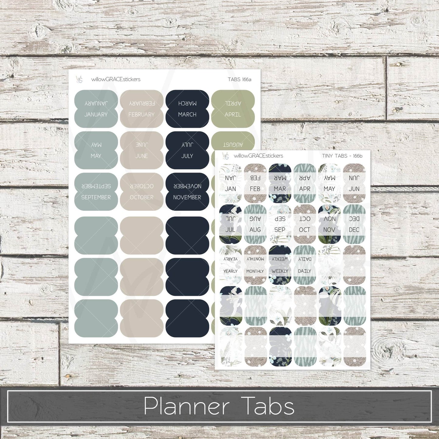 Planner Tabs • Tab Stickers • Planner Stickers • TB-166