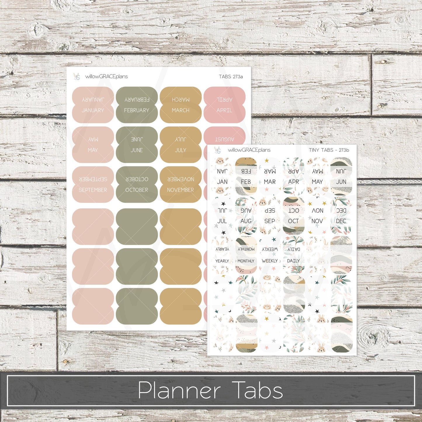 Planner Tabs • Tab Stickers • Planner Stickers • TB-273