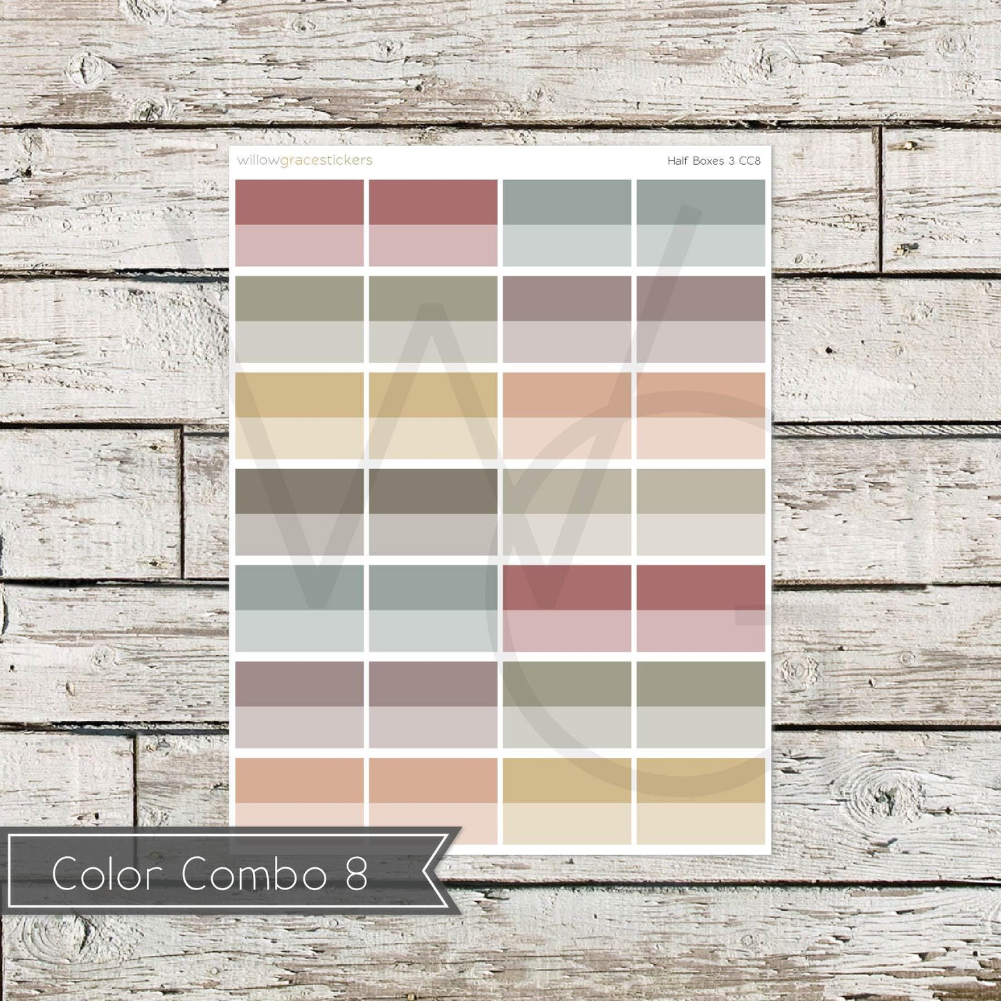 Half Boxes • Functional Planner Stickers (HB3)