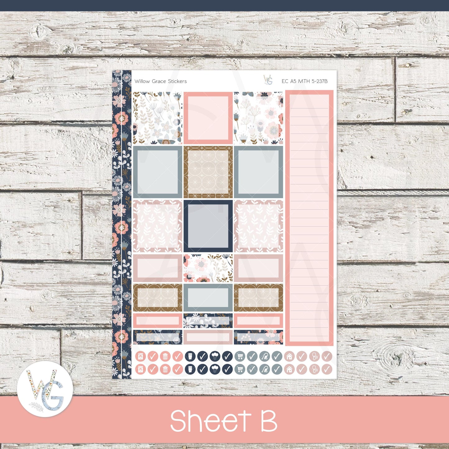 EC A5 Monthly Planner Stickers • ECM5-237