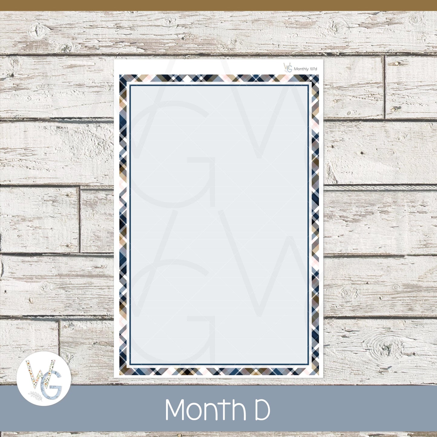 WG A5 Monthly Planner Stickers • WGM5-107