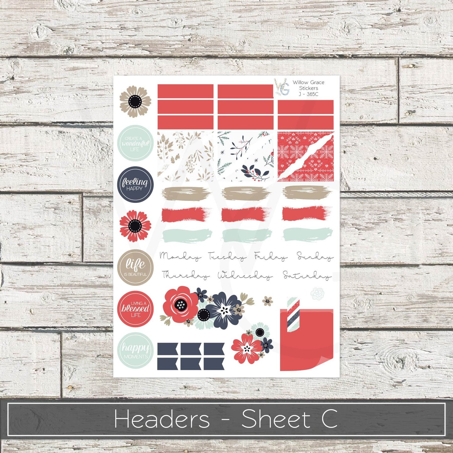 Journaling  Stickers • Planner Stickers • JOUR-365