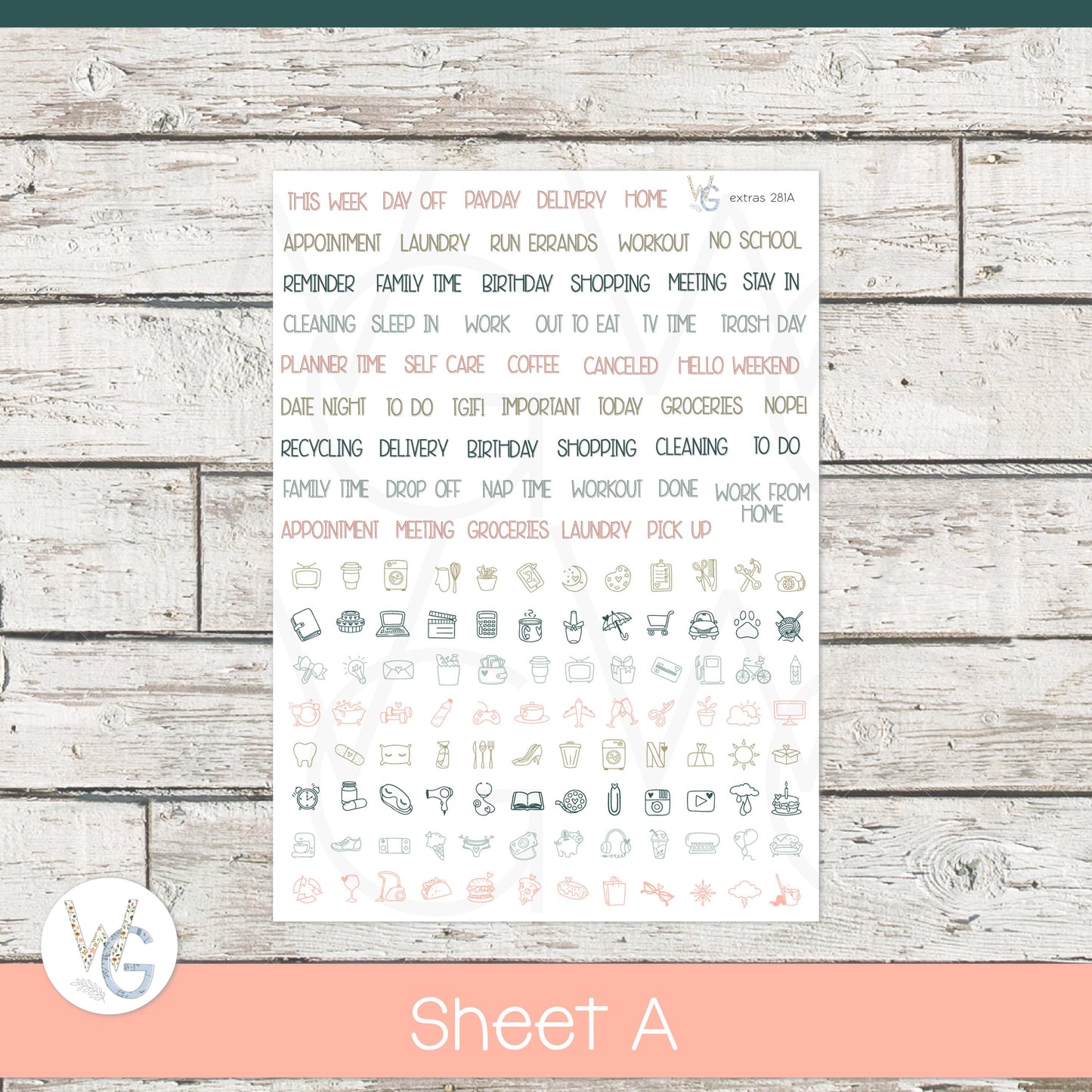 Planner Stickers • Extras • Icons • Planner Stickers • EX-281