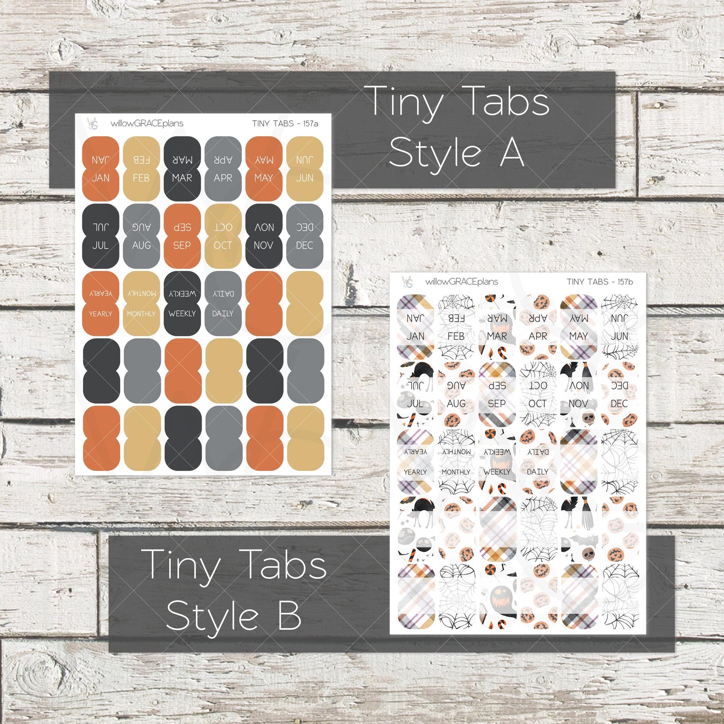 Planner Tabs • Tab Stickers • Planner Stickers • TB-157