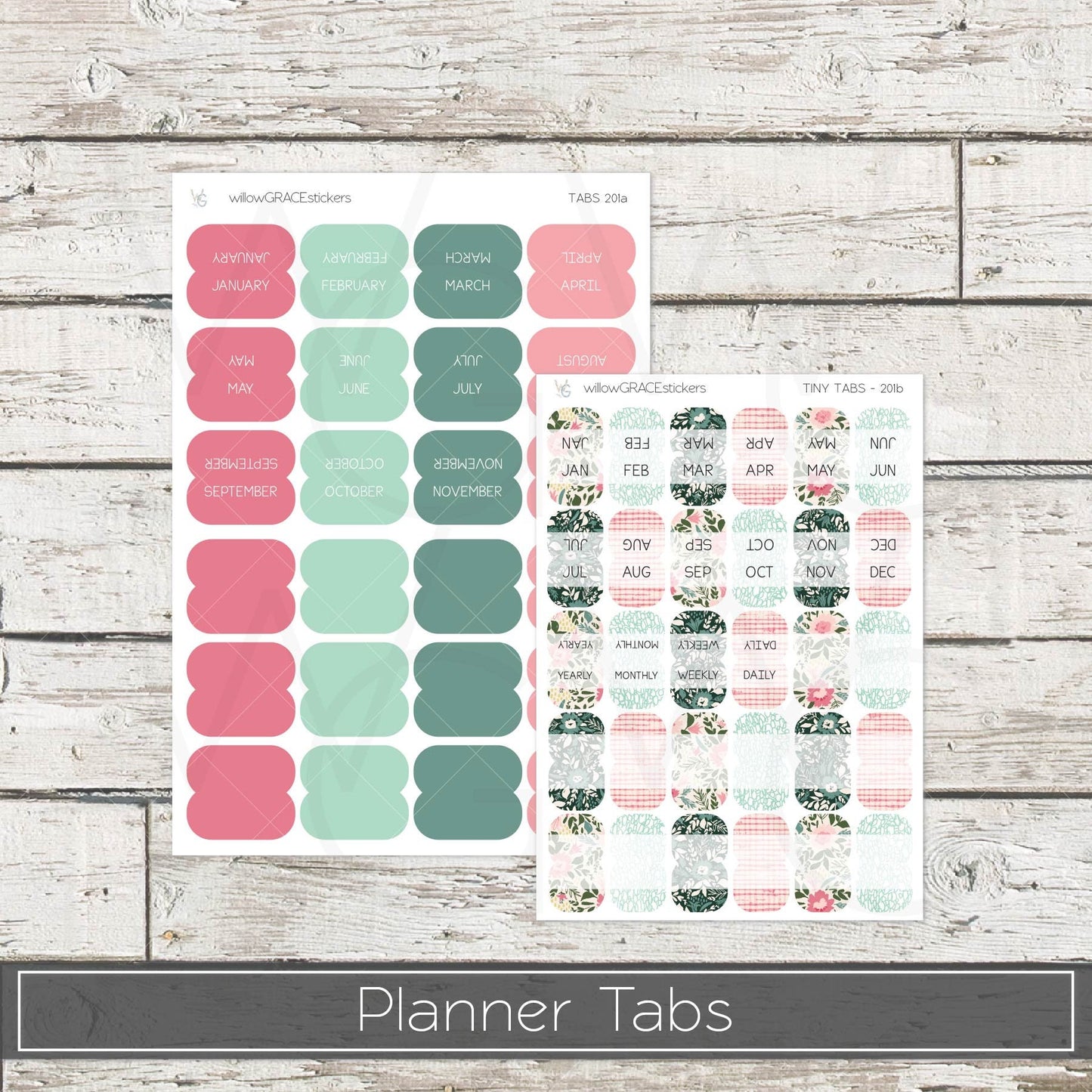 Planner Tabs • Tab Stickers • Planner Stickers • TB-201