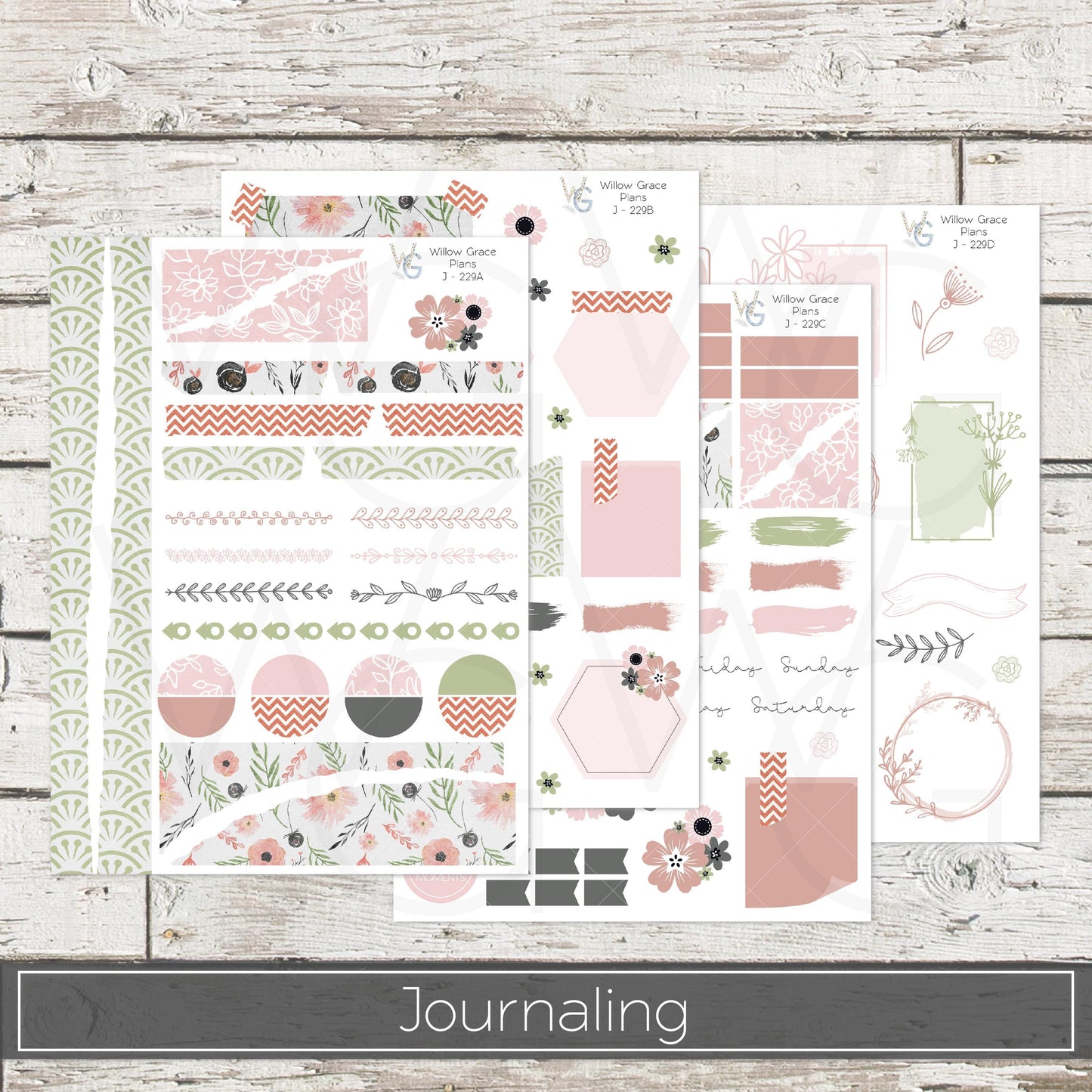 Journaling  Stickers • Planner Stickers • JOUR-229