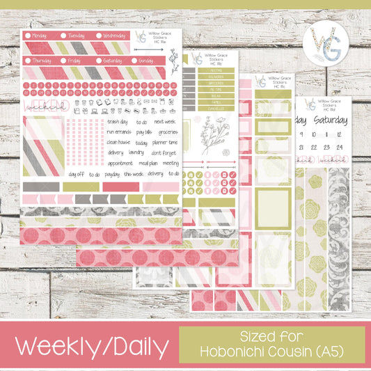 Hobonichi Cousin (A5) Weekly/Daily Sticker Kit • HW-111