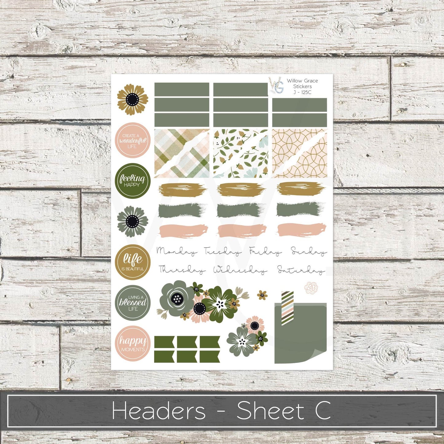 Journaling  Stickers • Planner Stickers • JOUR-125