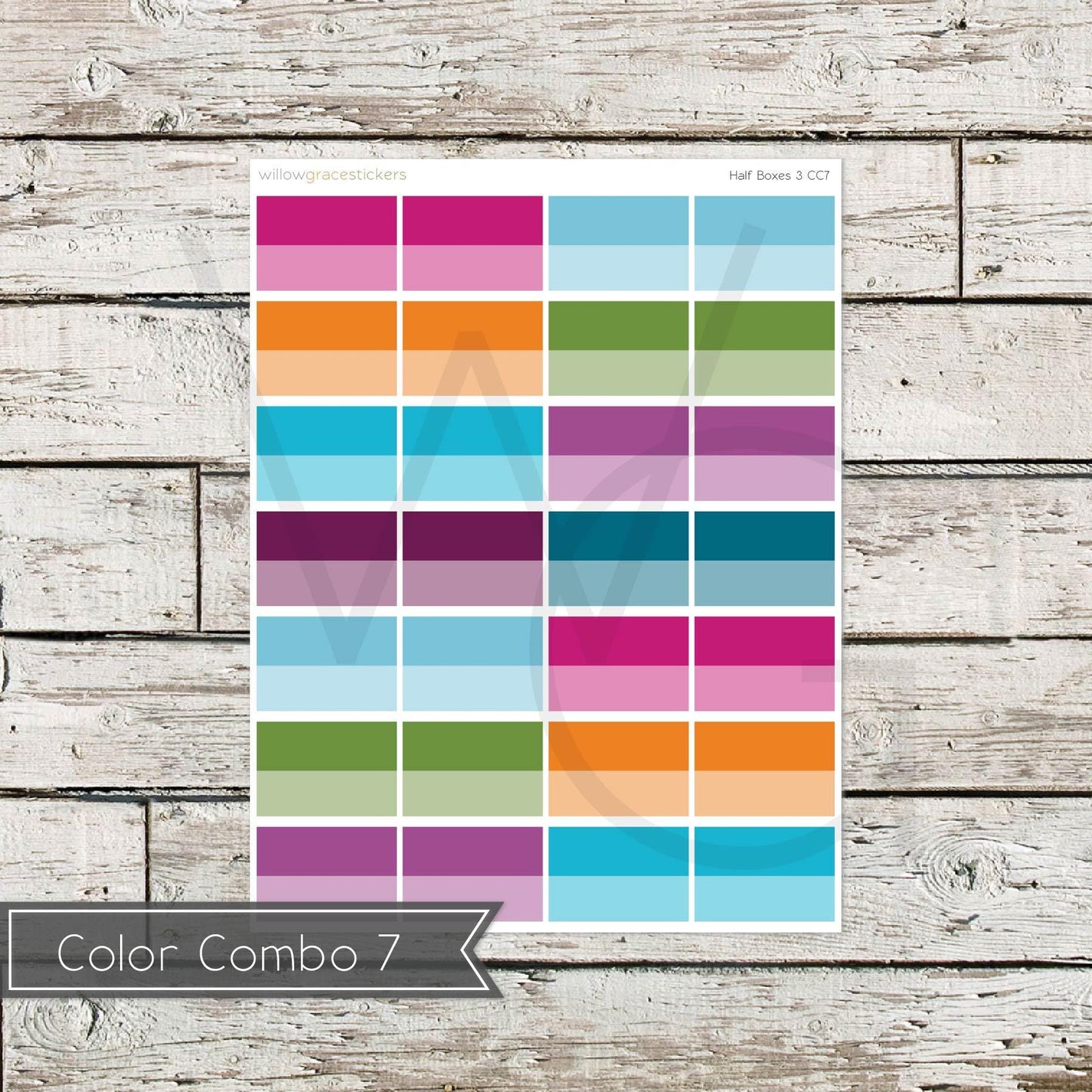 Half Boxes • Functional Planner Stickers (HB3)