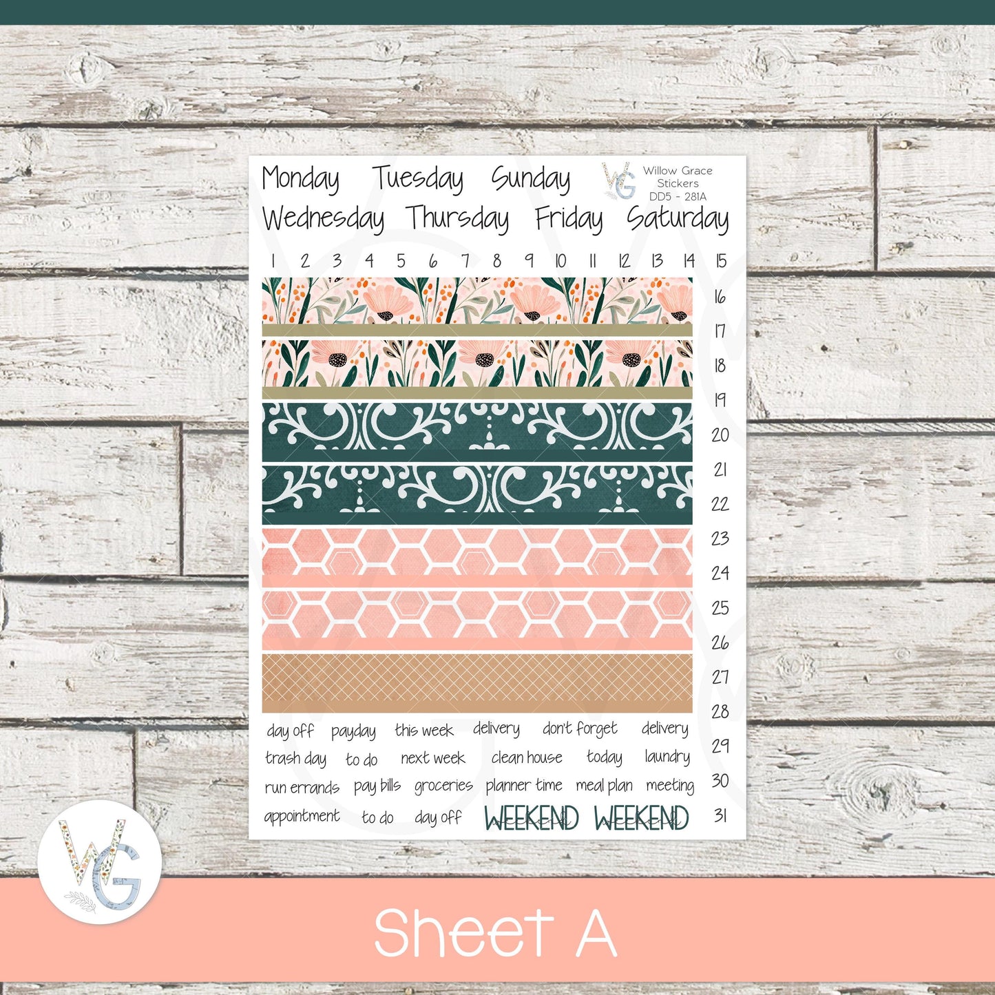 EC A5 Daily Duo Sticker Kit • DD5-281