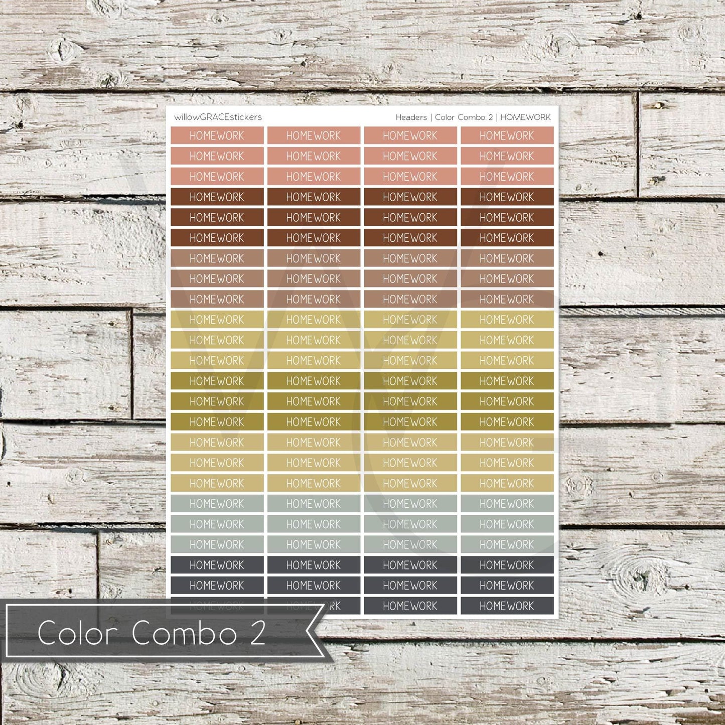 Planner Headers • Functional Planner Stickers • Homework