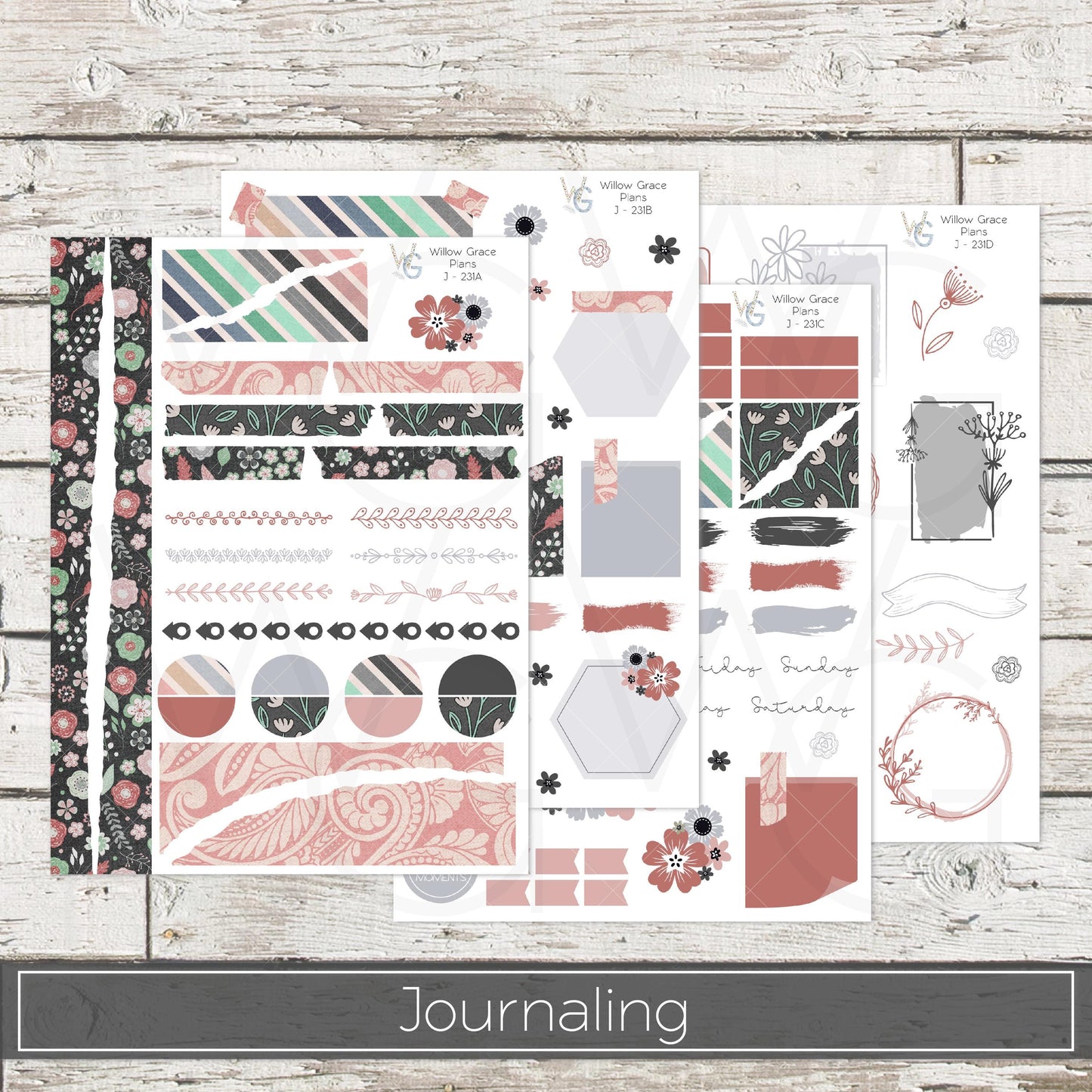 Journaling  Stickers • Planner Stickers • JOUR-231