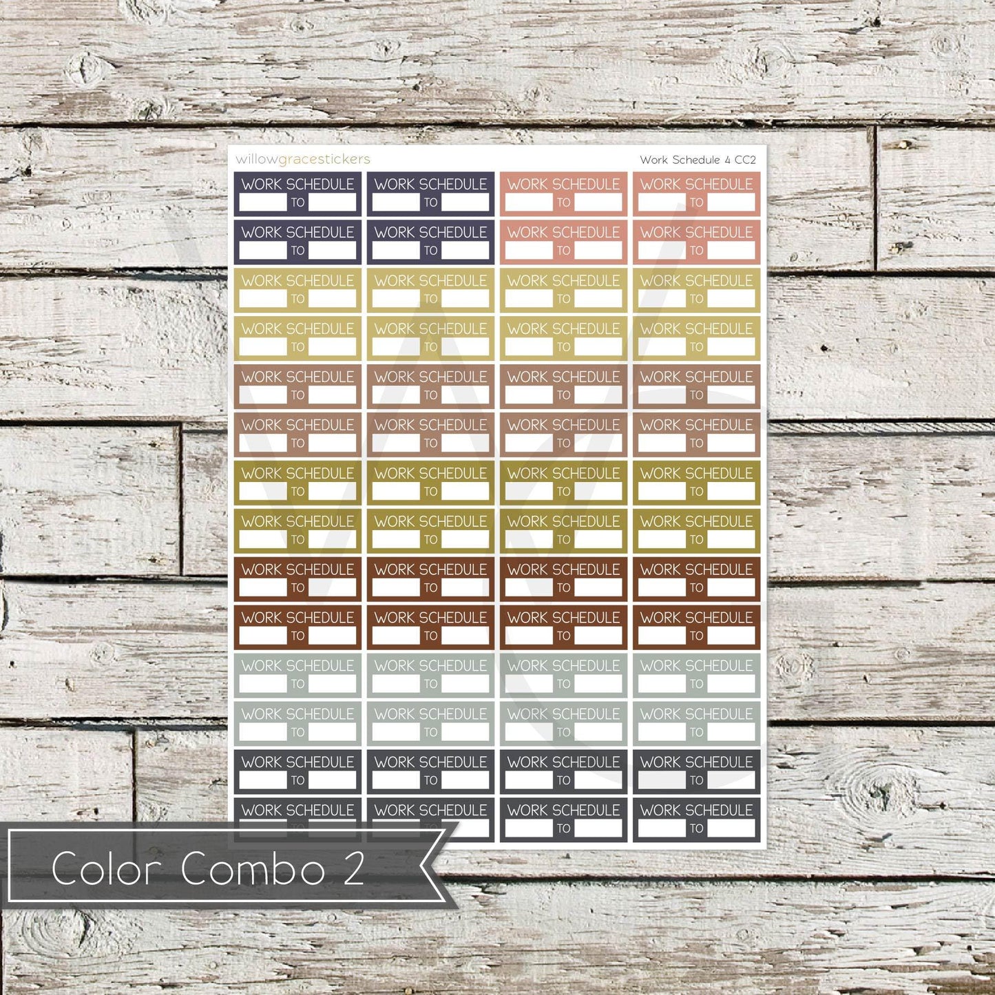 Work Schedule • Functional Planner Stickers