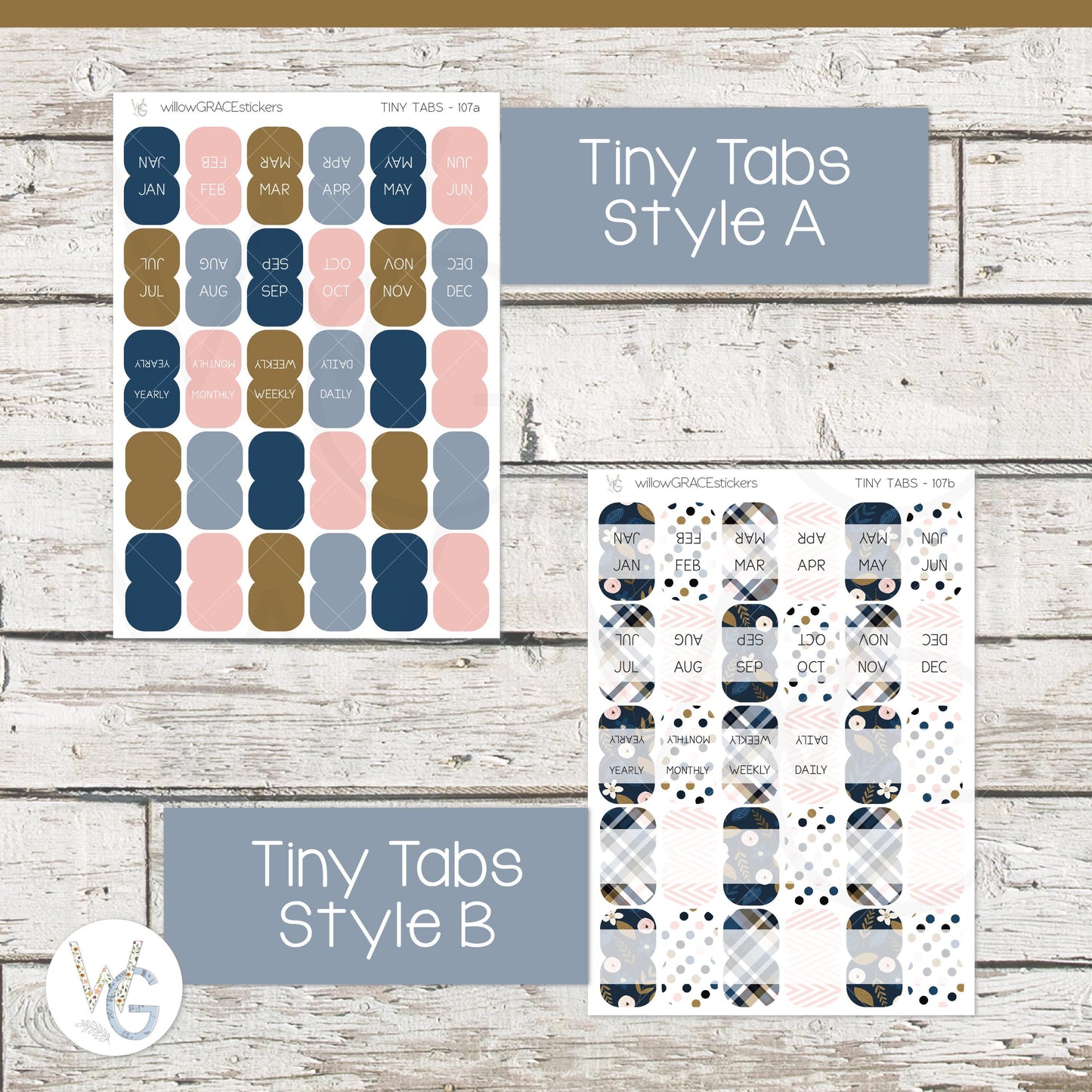 Planner Tabs • Tab Stickers • Planner Stickers • TB-107