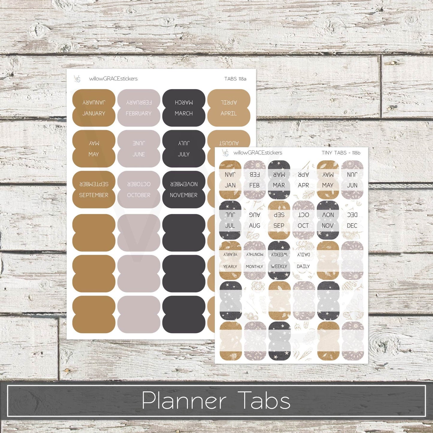 Planner Tabs • Tab Stickers • Planner Stickers • TB-118