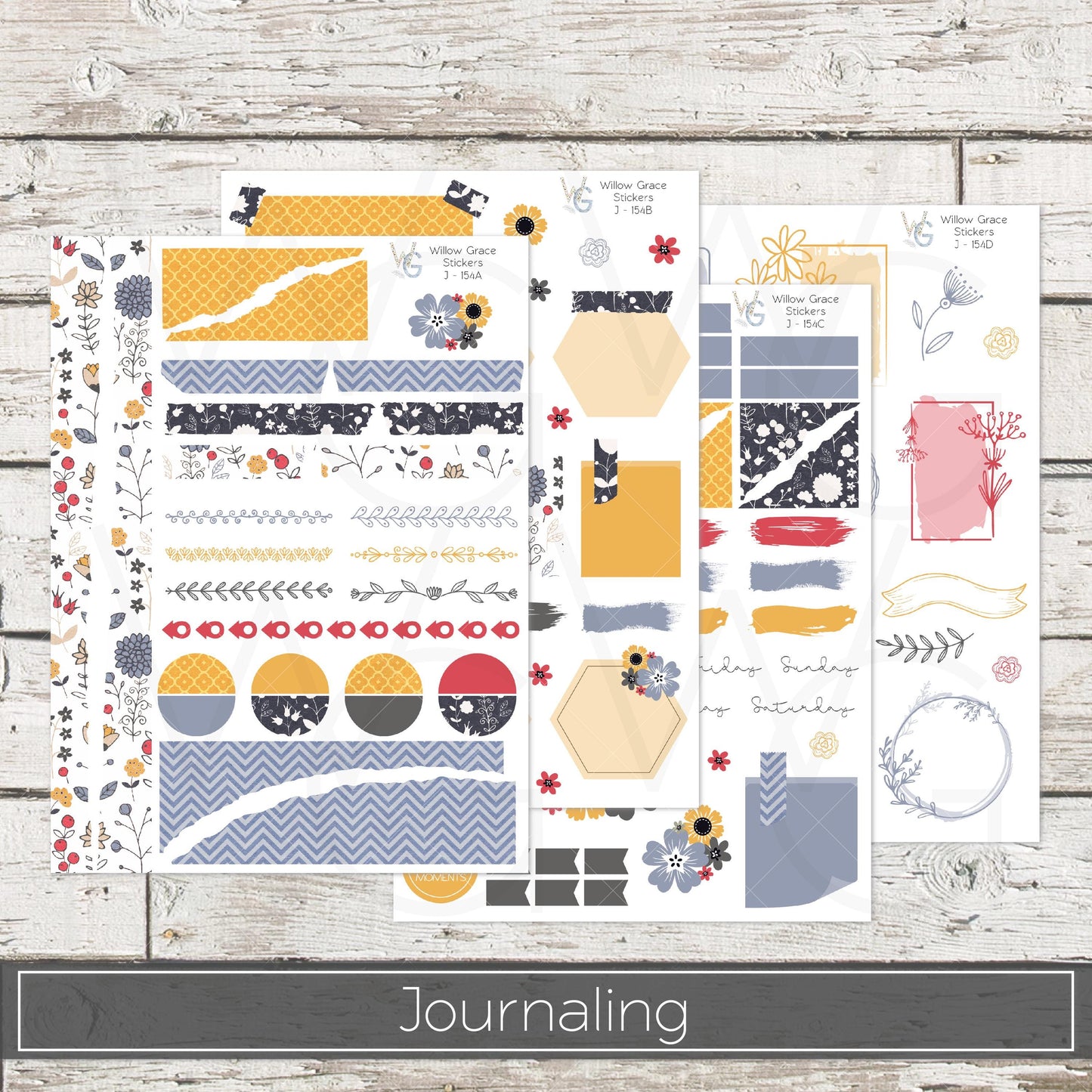 Journaling  Stickers • Planner Stickers • JOUR-154