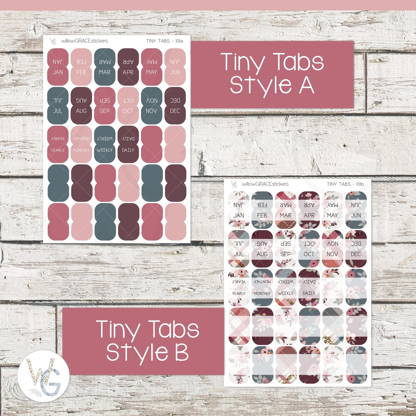 Planner Tabs • Tab Stickers • Planner Stickers • TB-101