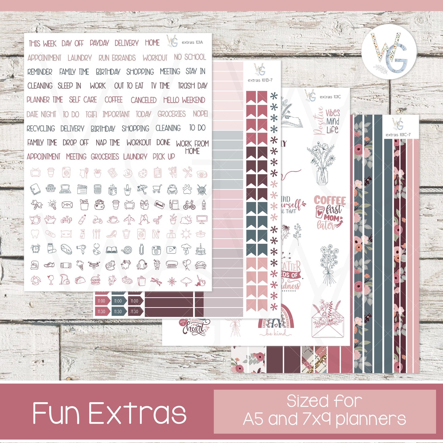 Planner Stickers • Extras • Icons • Planner Stickers • EX-101