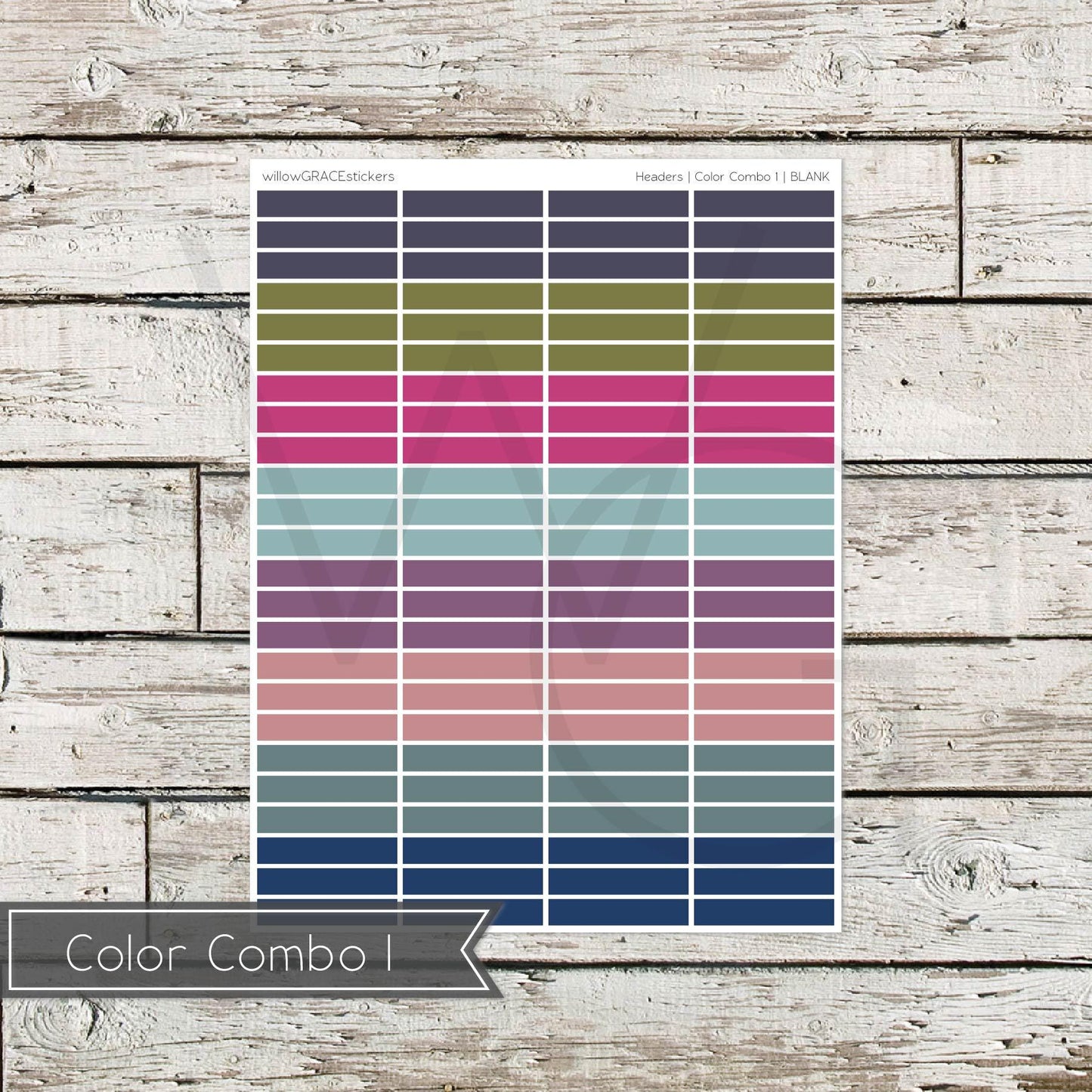 Planner Headers • Functional Planner Stickers • Blank