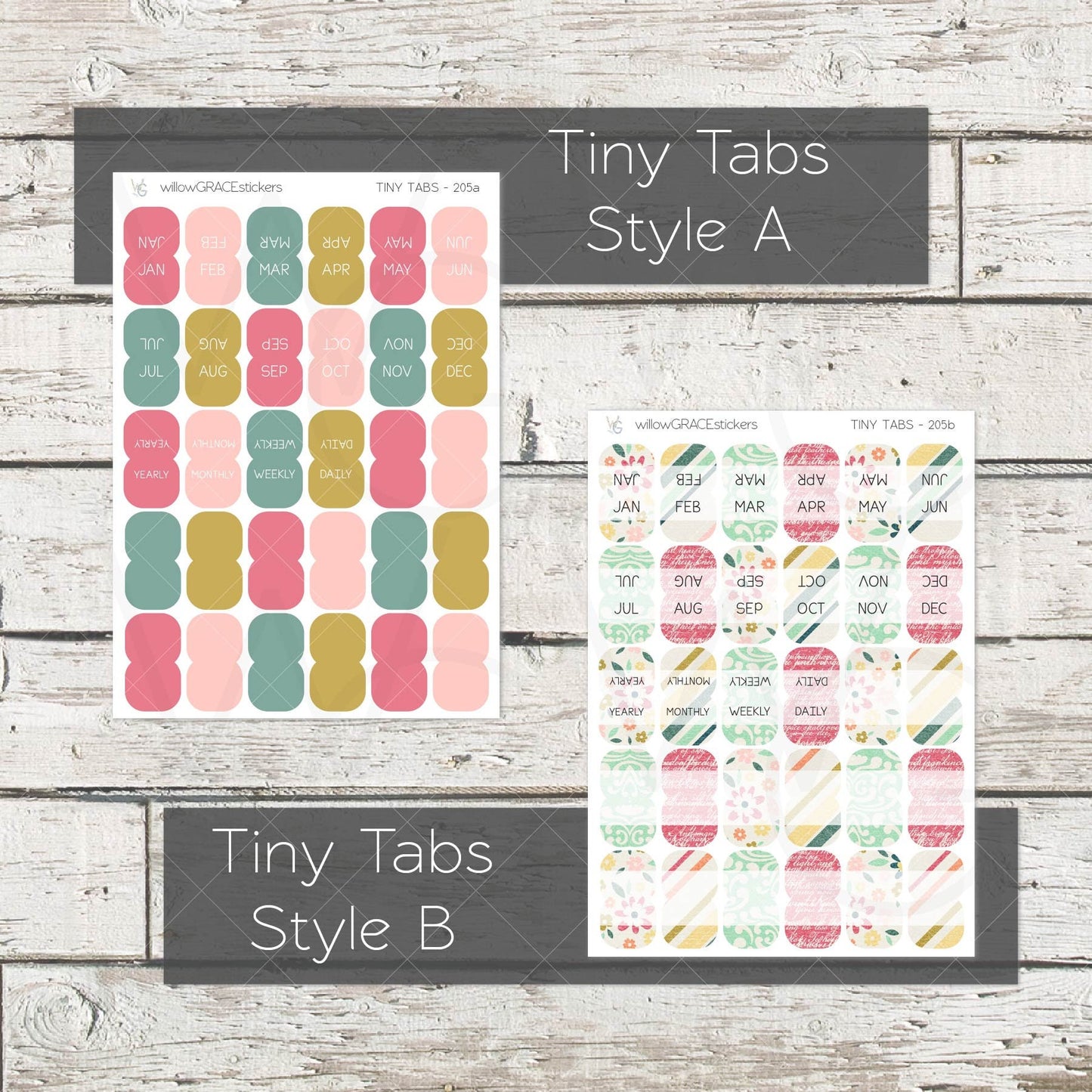 Planner Tabs • Tab Stickers • Planner Stickers • TB-205