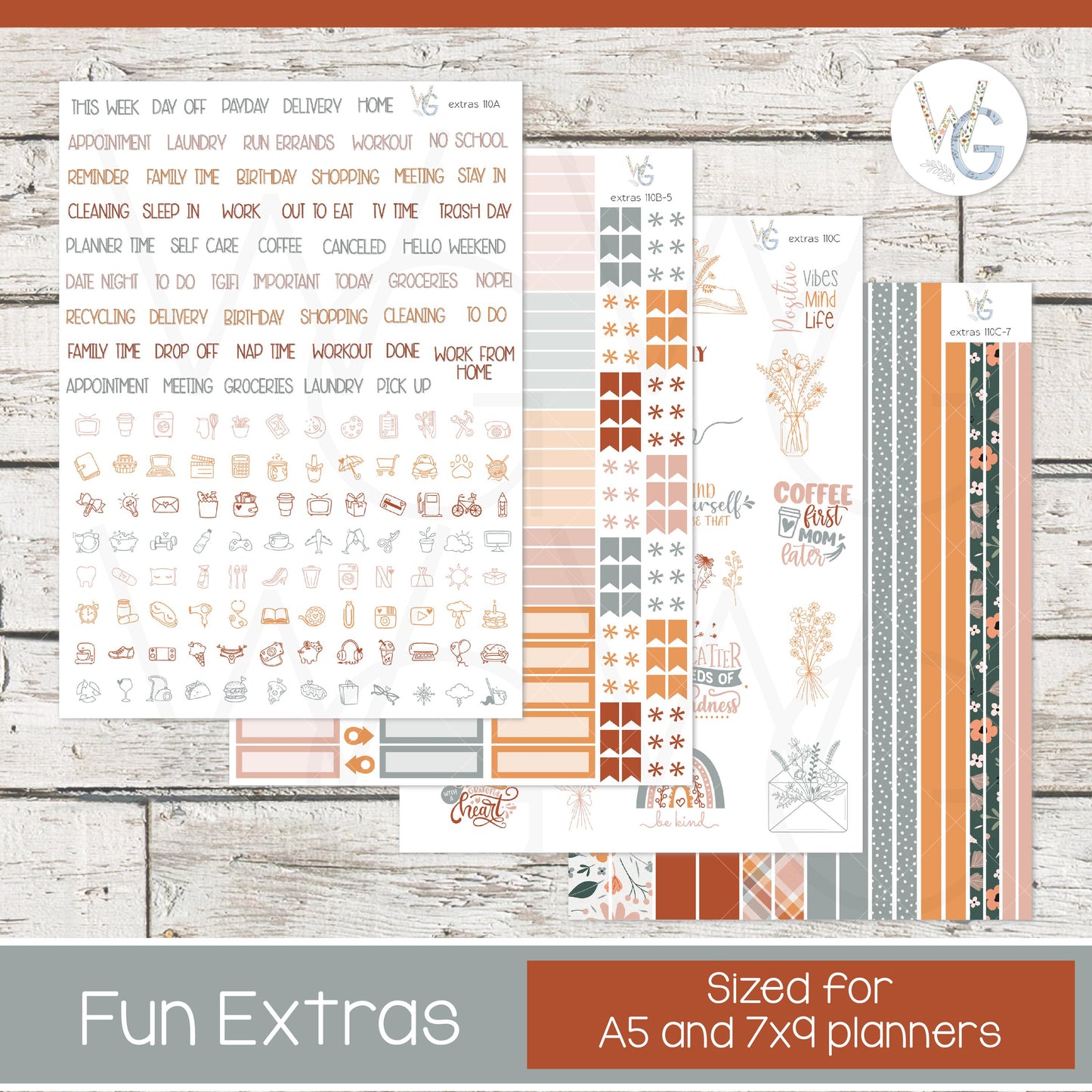 Planner Stickers • Extras • Icons • Planner Stickers • EX-110