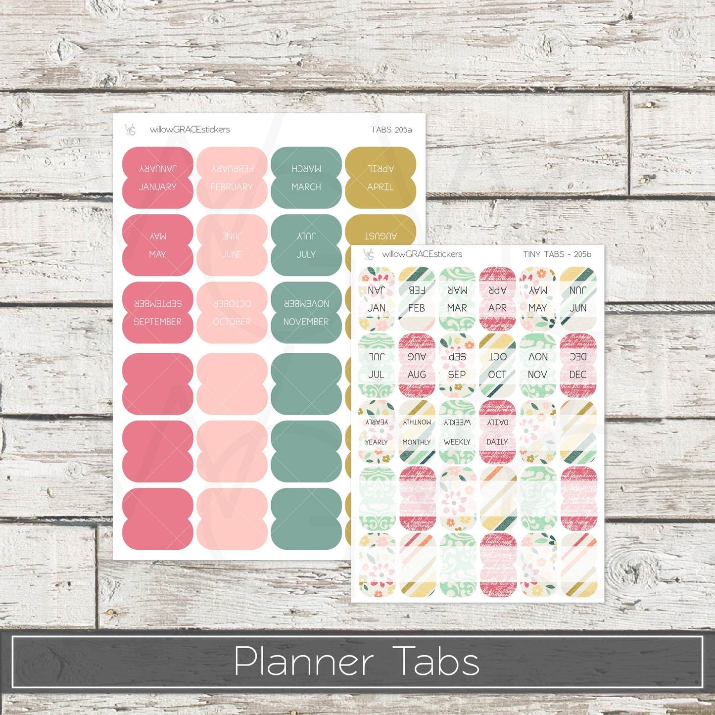 Planner Tabs • Tab Stickers • Planner Stickers • TB-205