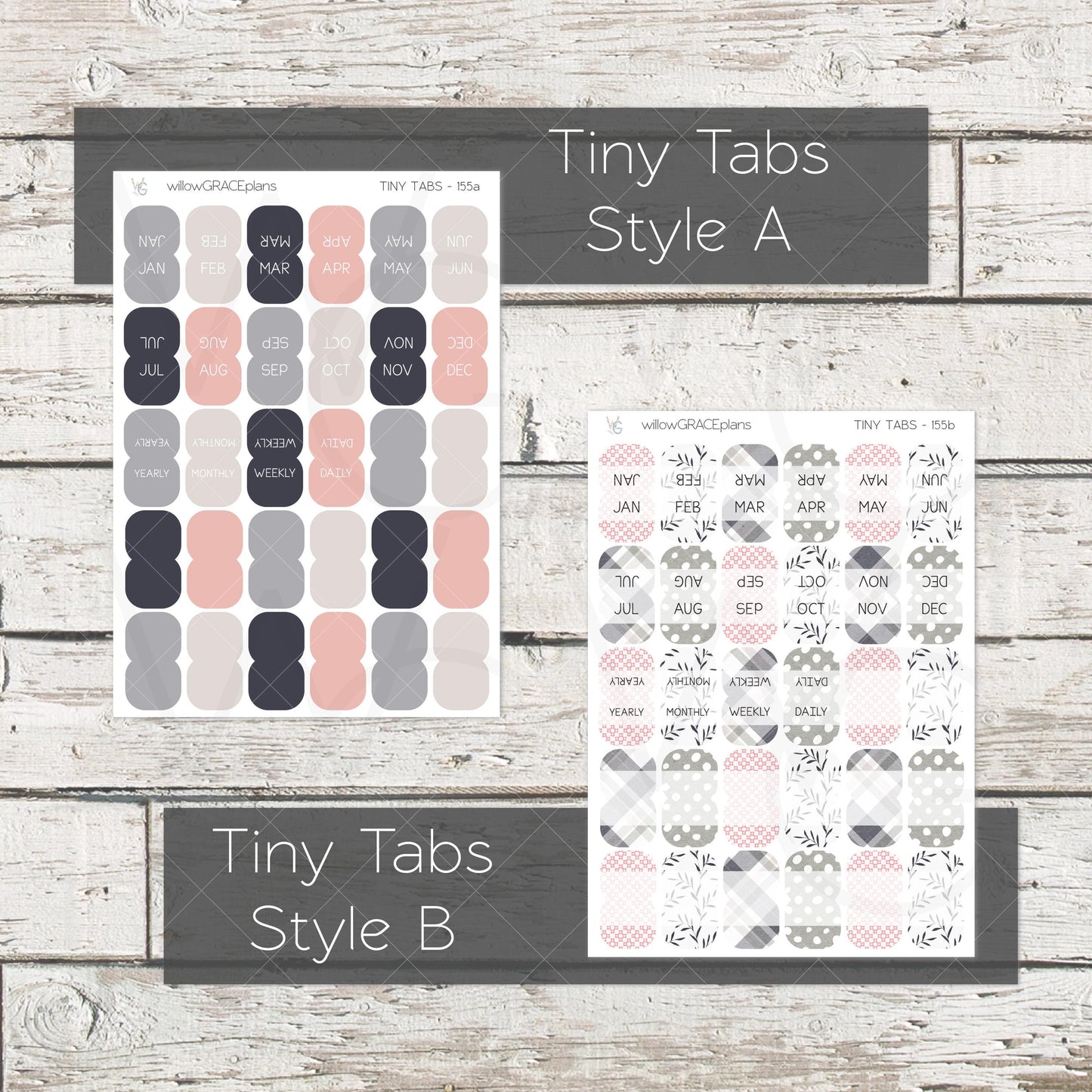 Planner Tabs • Tab Stickers • Planner Stickers • TB-155