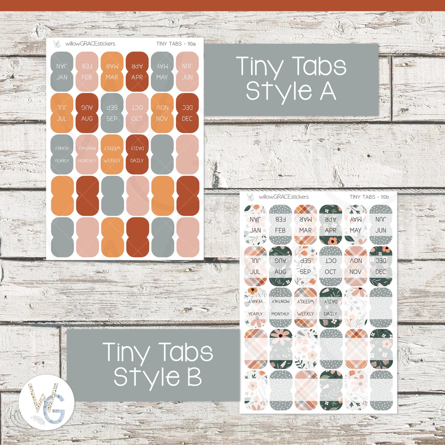 Planner Tabs • Tab Stickers • Planner Stickers • TB-110