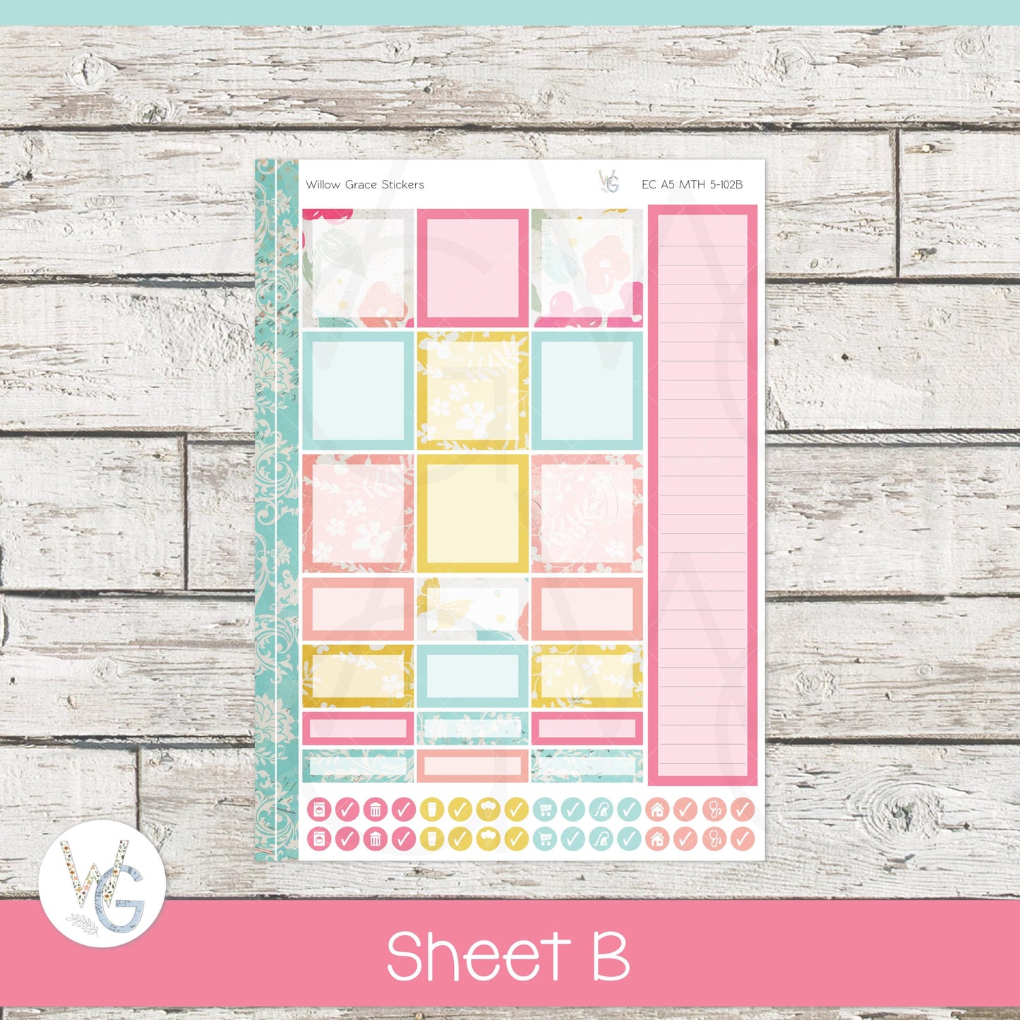 EC A5 Monthly Planner Stickers • ECM5-102