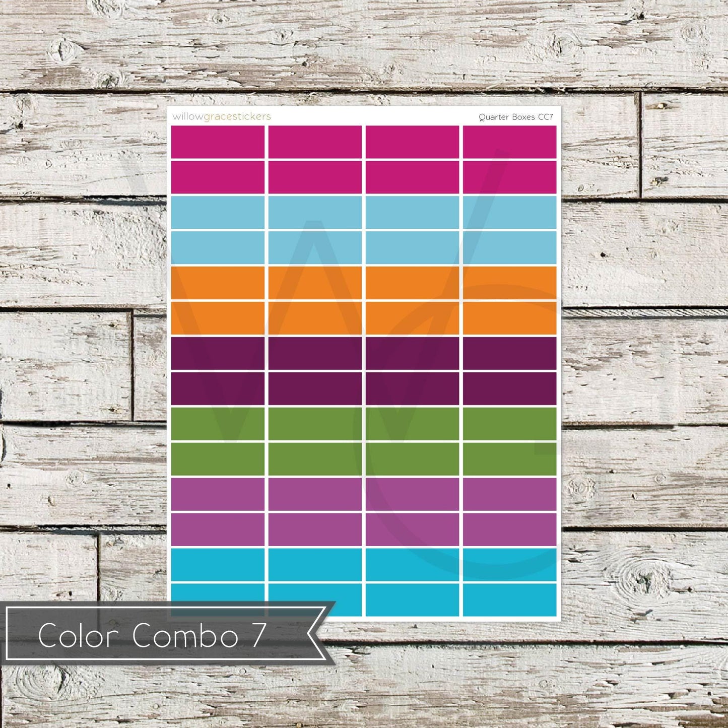 Quarter Boxes • Functional Planner Stickers (QB)