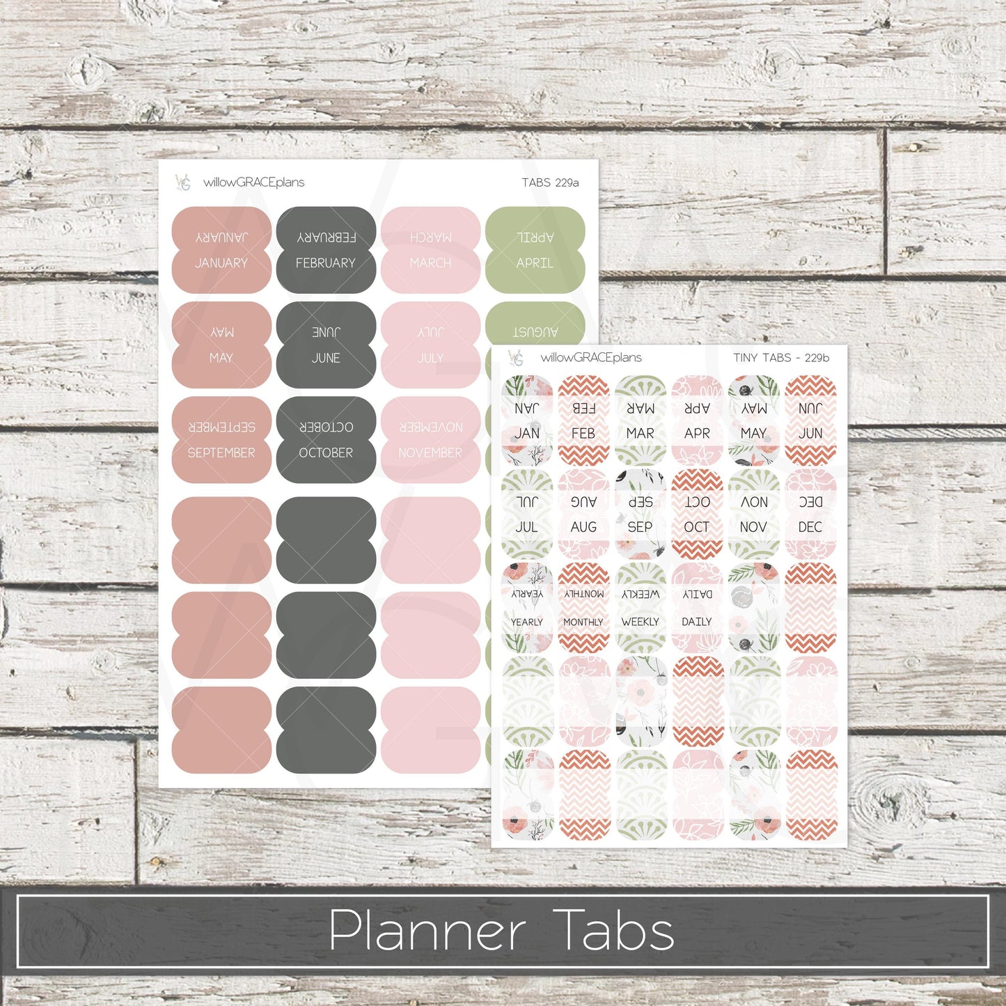 Planner Tabs • Tab Stickers • Planner Stickers • TB-229