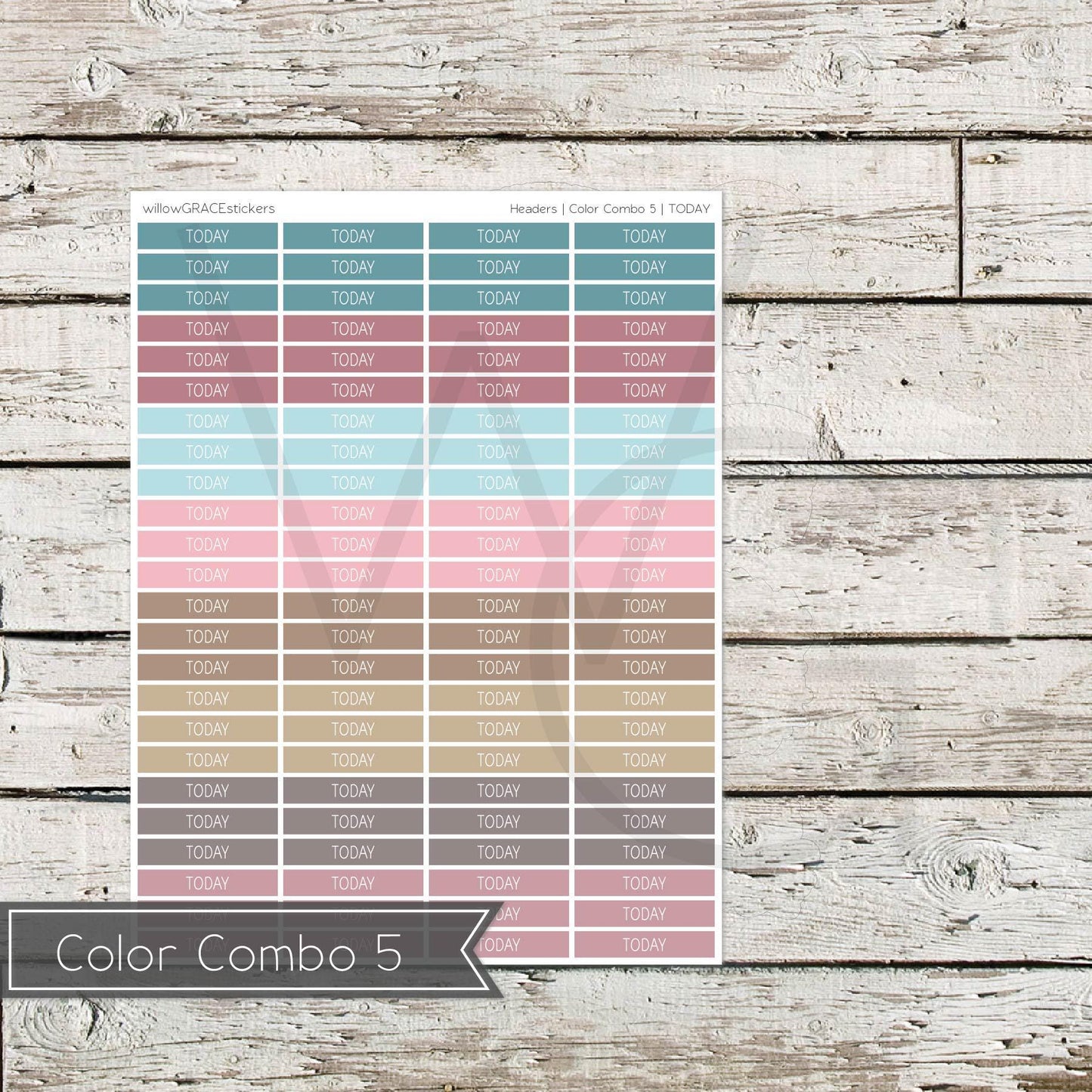 Planner Headers • Functional Planner Stickers • Today