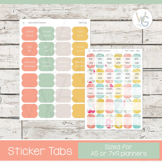 Planner Tabs • Tab Stickers • Planner Stickers • TB-103