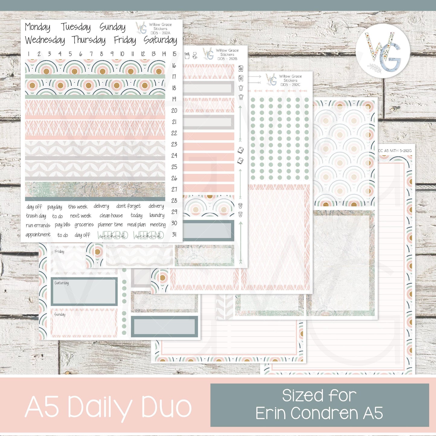 EC A5 Daily Duo Sticker Kit • DD5-292