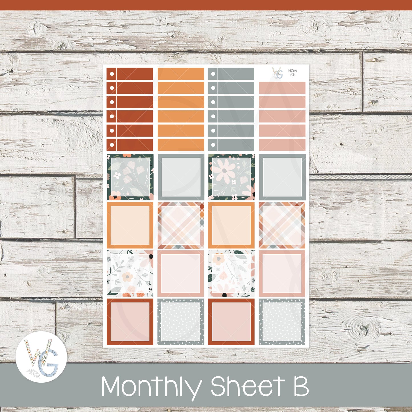 Hobonichi Cousin (A5) Monthly Planner Stickers • HM-110
