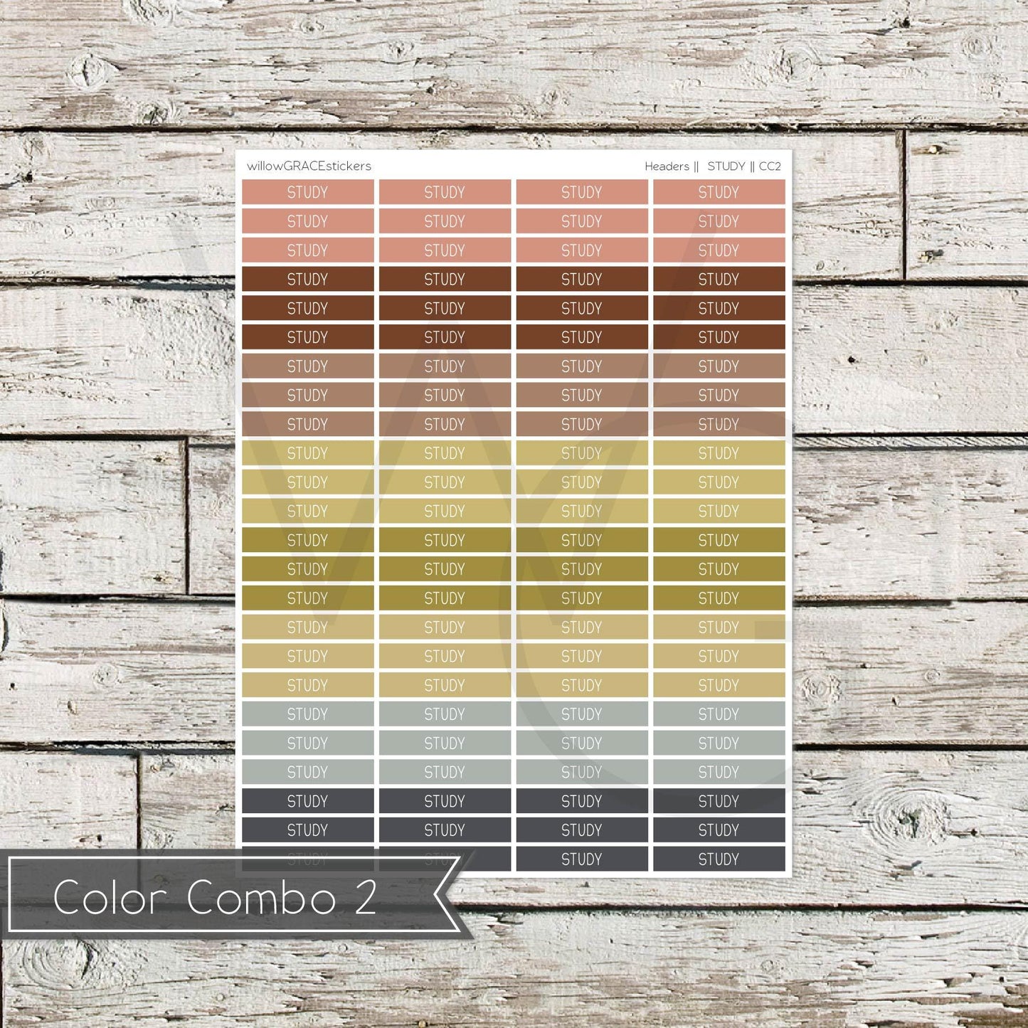 Planner Headers • Functional Planner Stickers • Study